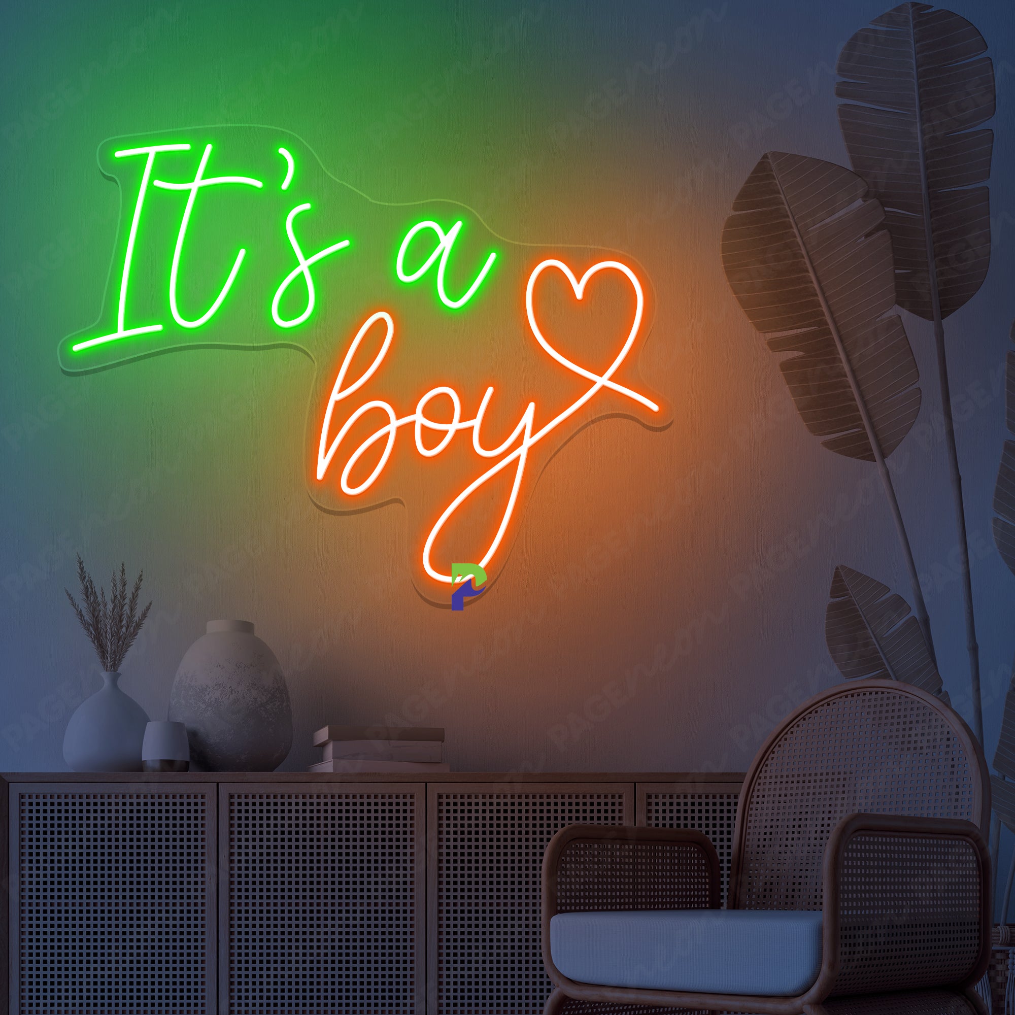 Its A Boy Neon Sign Simple Man Cave Led Light