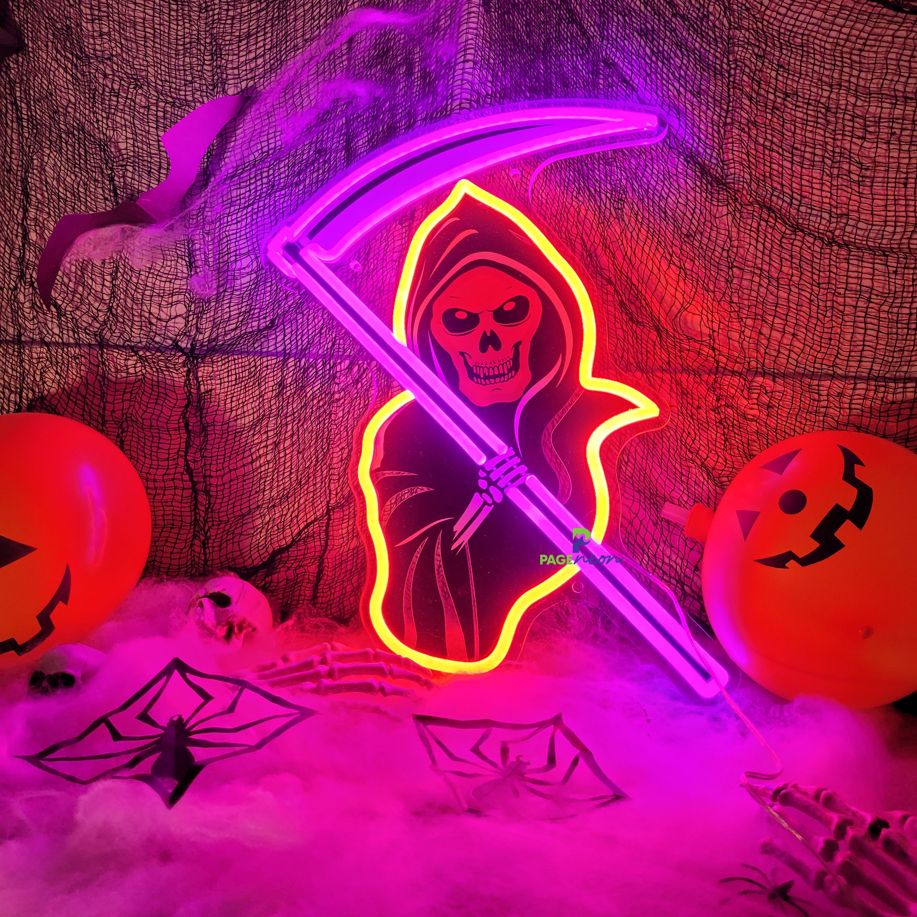 Death Neon Sign Halloween Led Light PageNeon