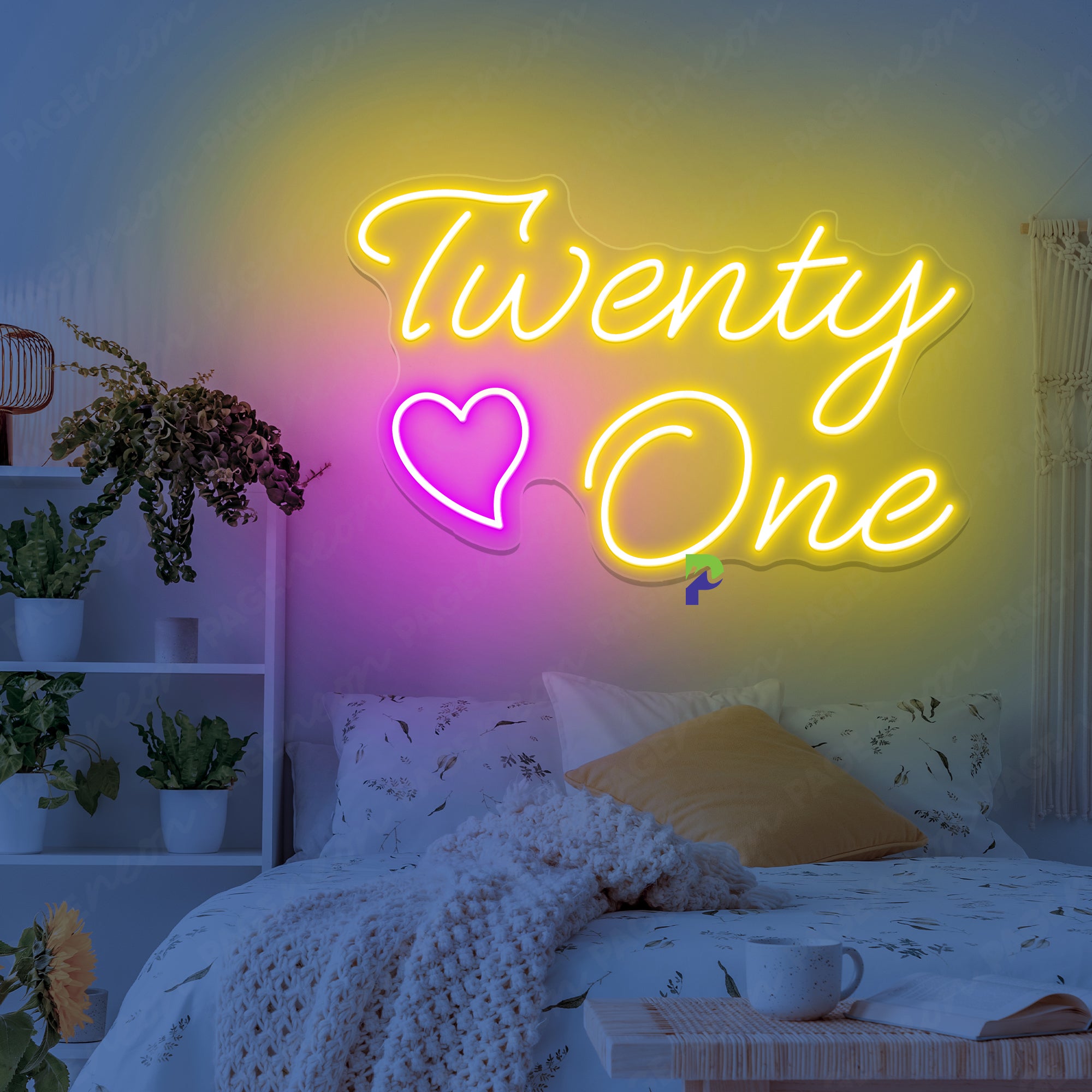 21st Birthday Neon Sign Happy Anniversary Led Light