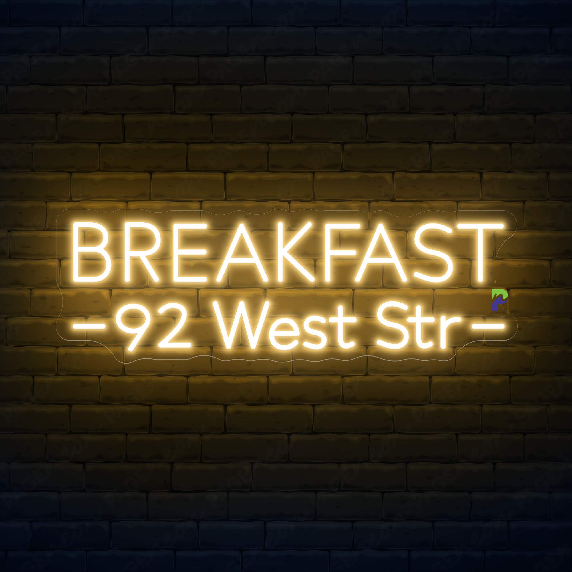 Breakfast Neon Sign Custom Address Led Light