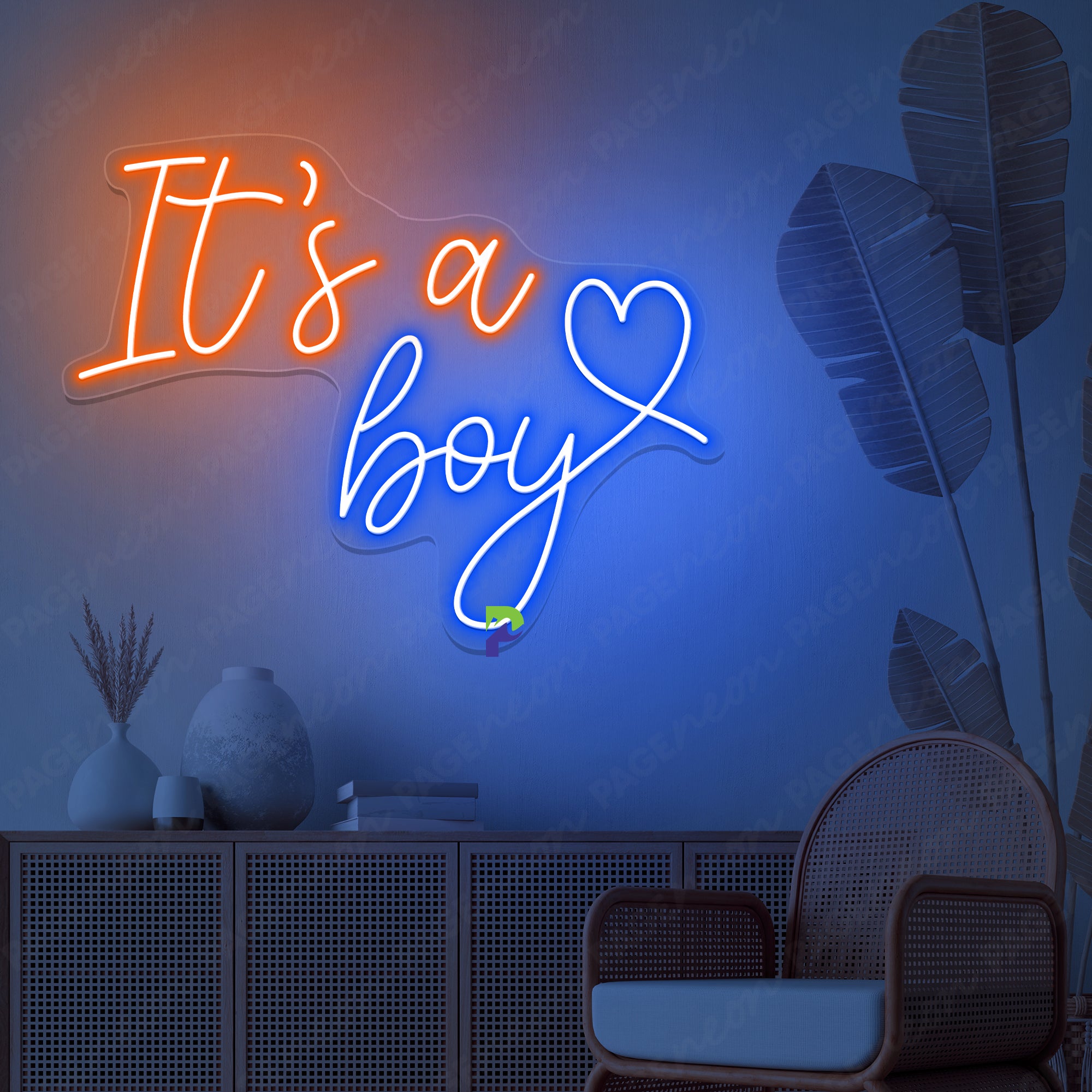 Its A Boy Neon Sign Simple Man Cave Led Light