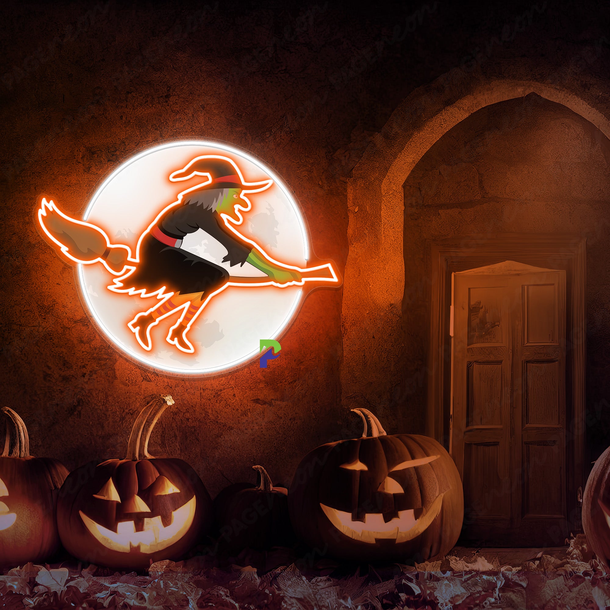 Witch Neon Sign Halloween Led Light 1