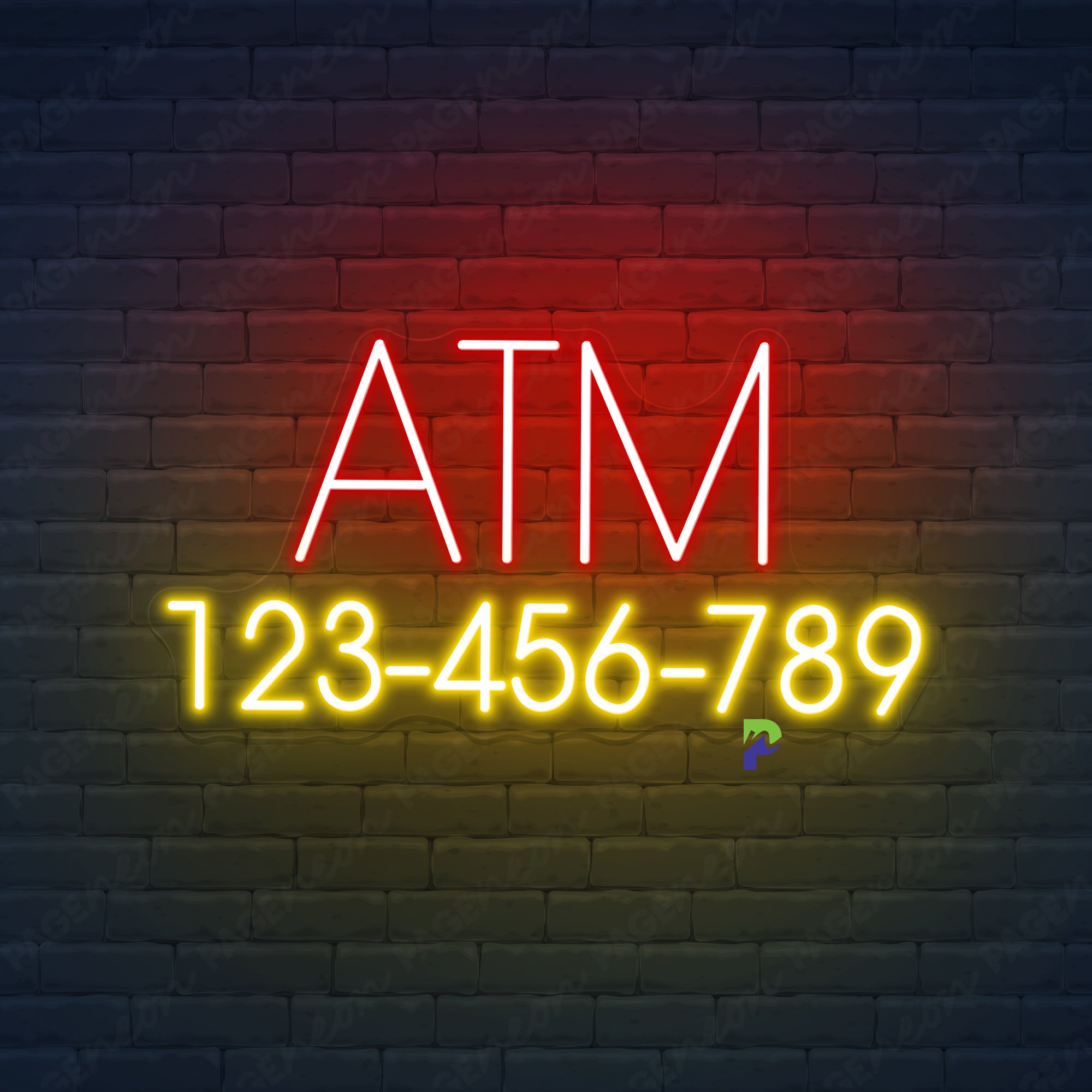 ATM Neon Signs Custom Business Led Light