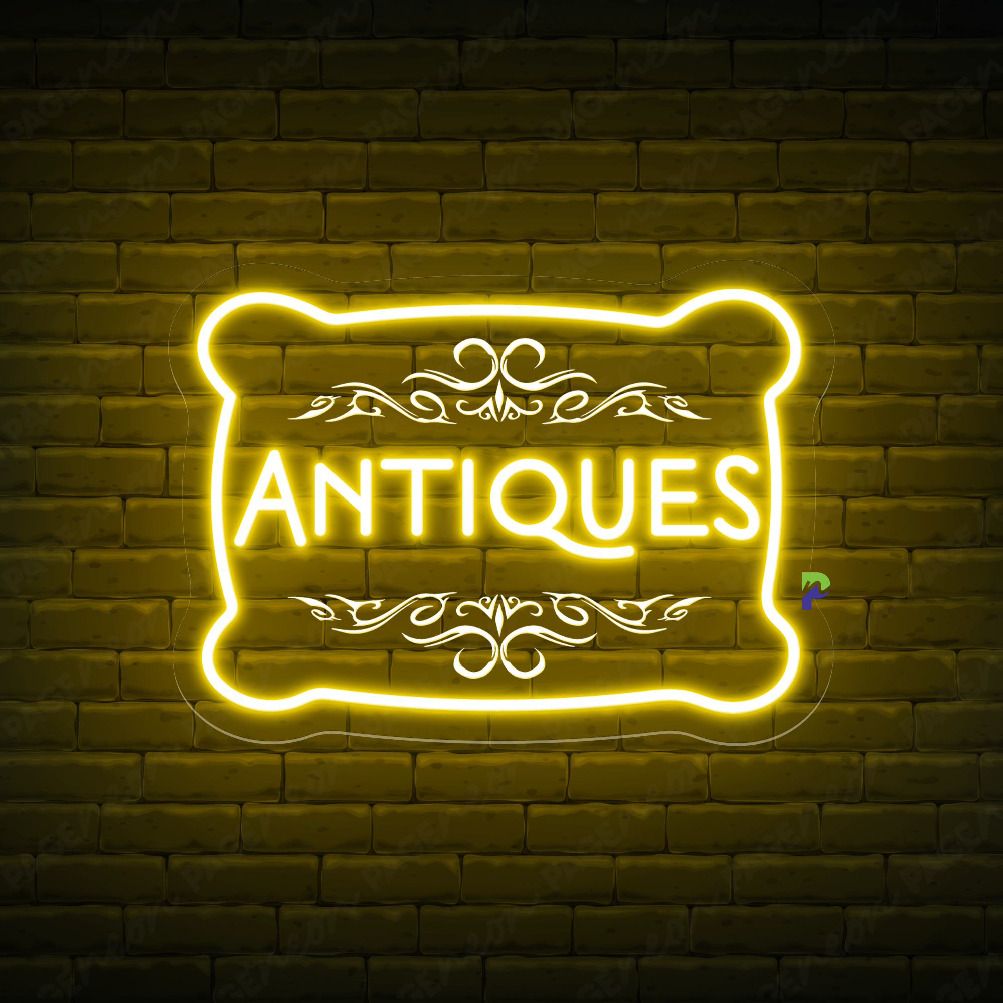 Antique Neon Signs Vintage Engraved Led Light