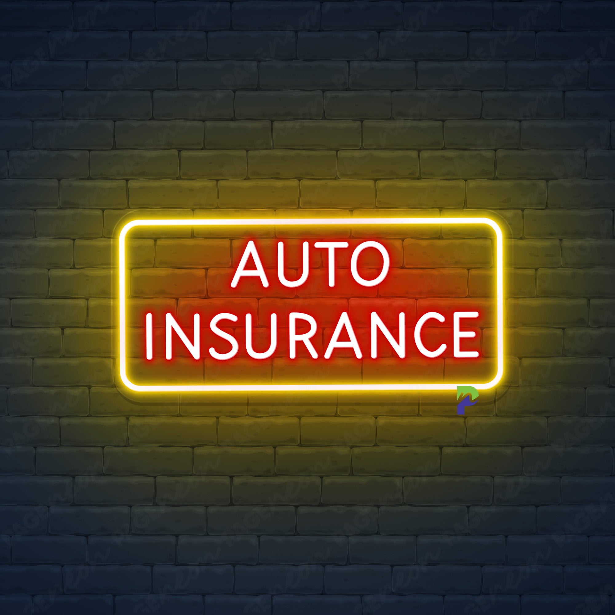 Auto Insurance Neon Signs Business Led Light