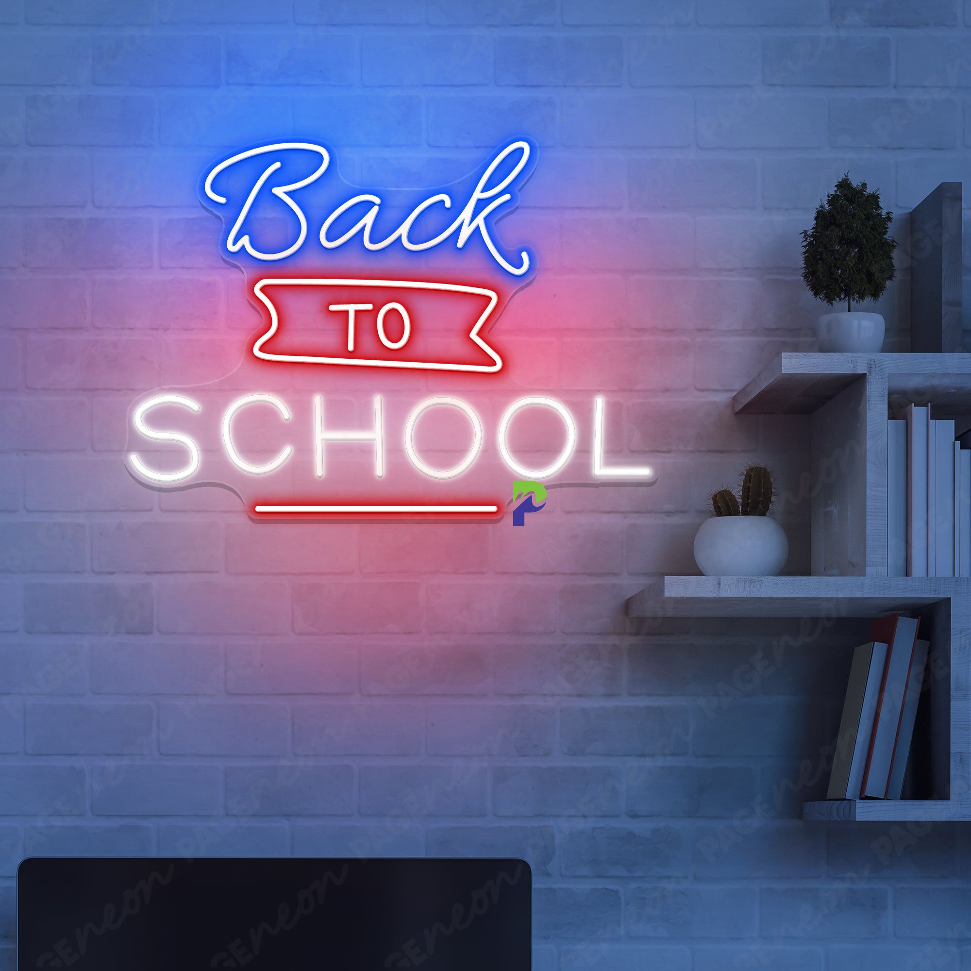 Back To School Neon Light First Day Of School Sign