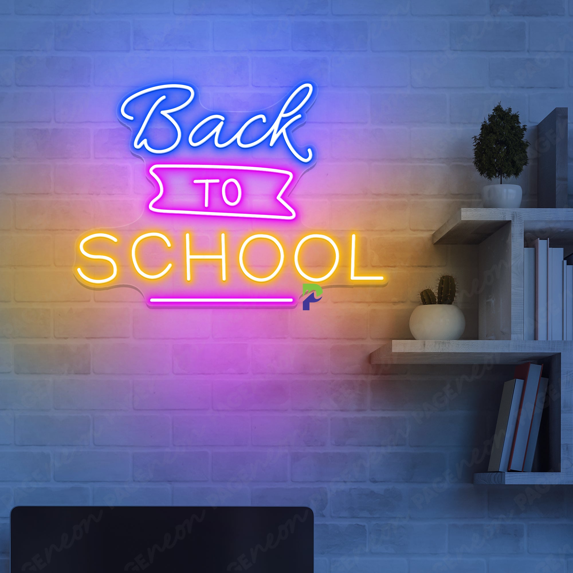 Back To School Neon Light First Day Of School Sign