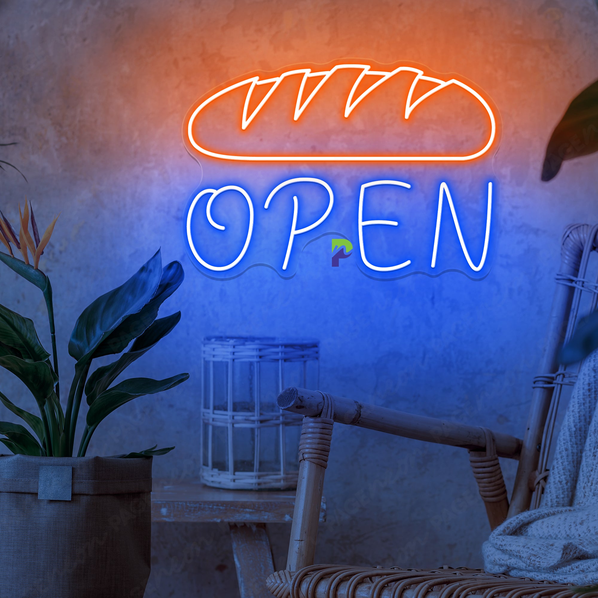 Bakery Neon Sign Yummy Baguette Led Light