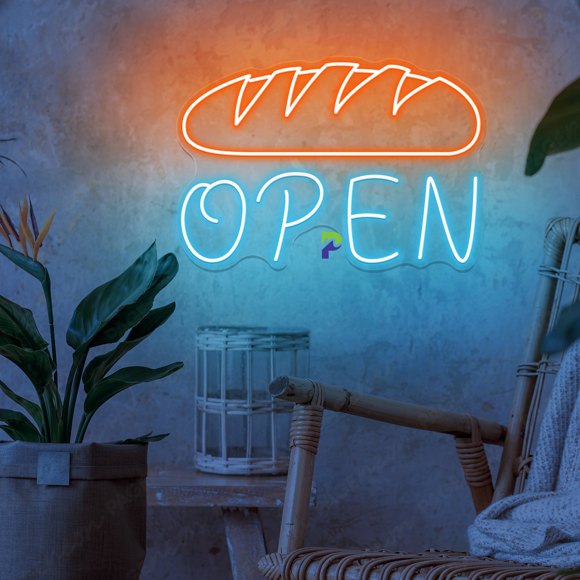 Bakery Neon Sign Yummy Baguette Led Light