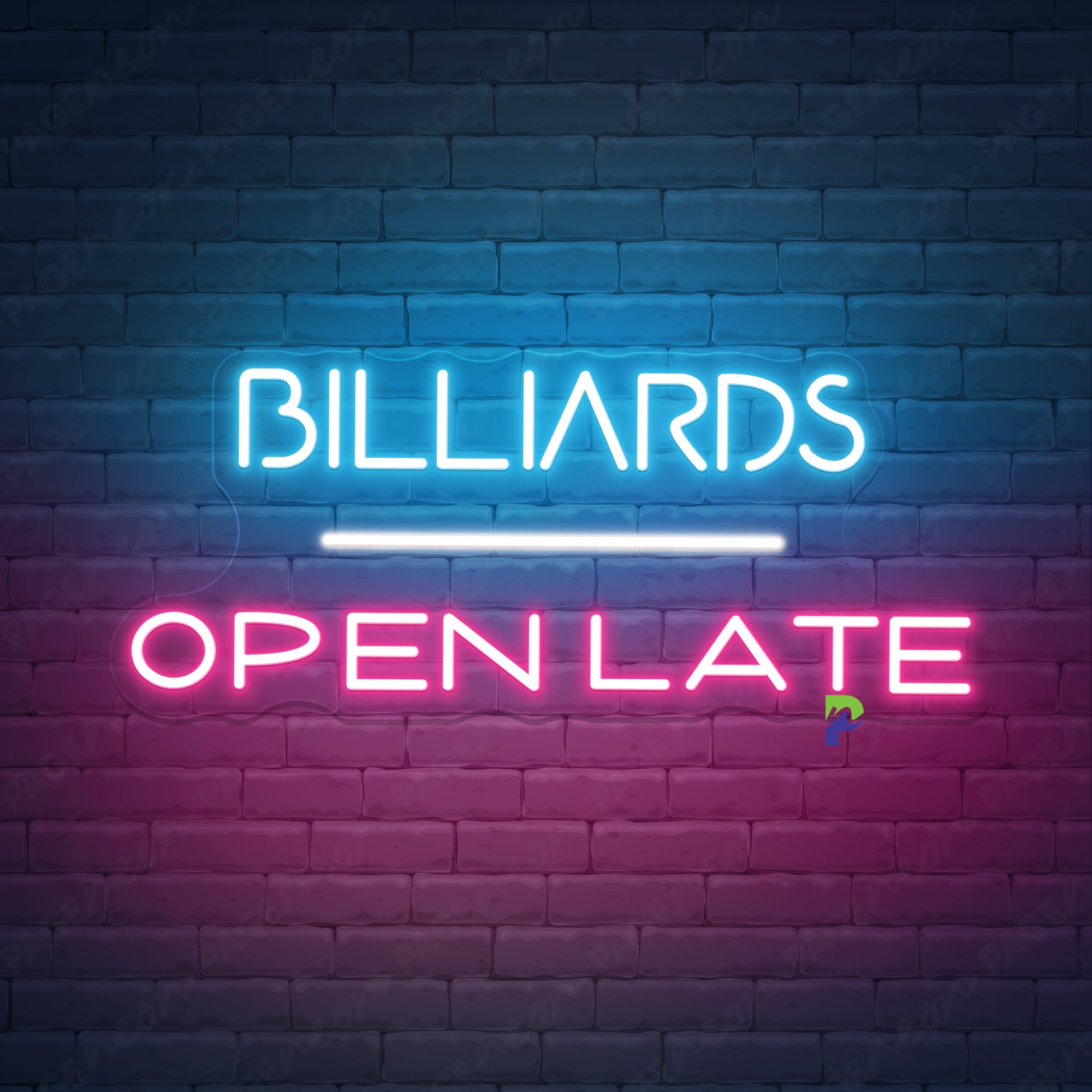 Billiards Neon Sign Open Late Led Light