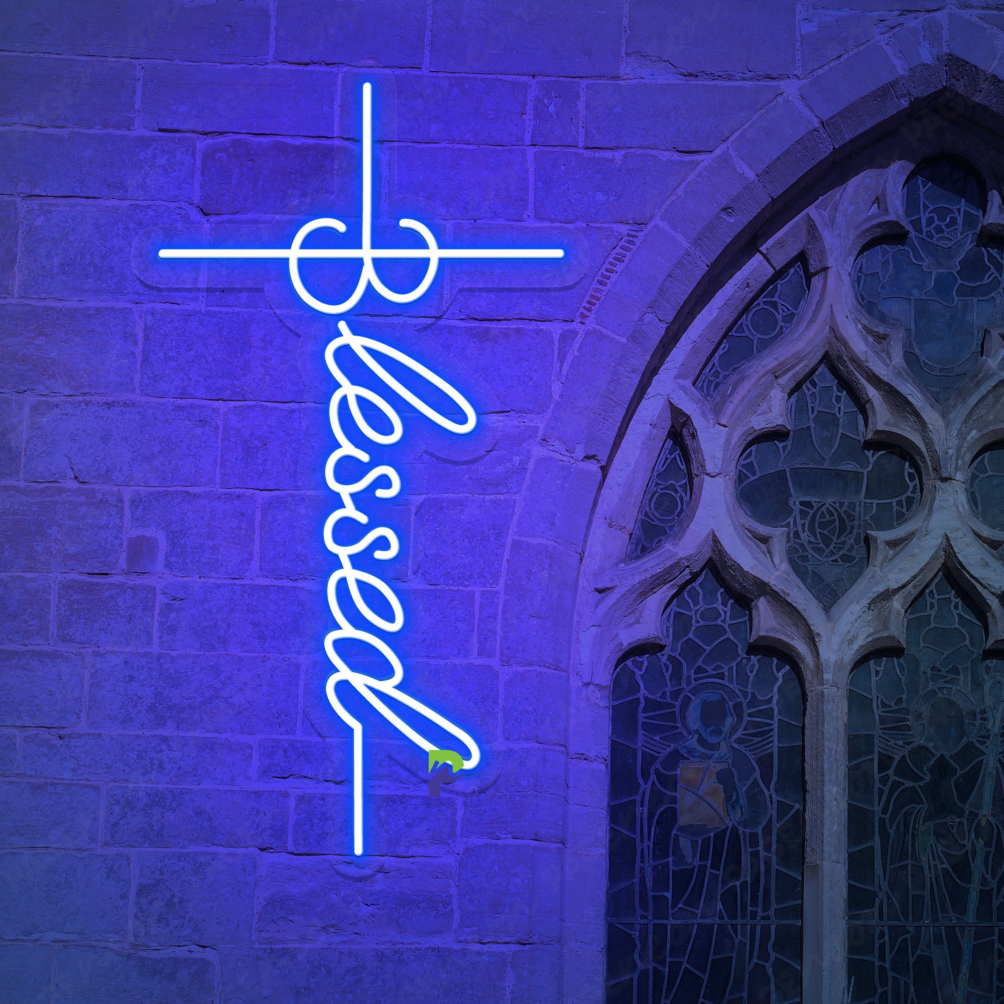 Blessed Neon Sign Religious Cross Led Light