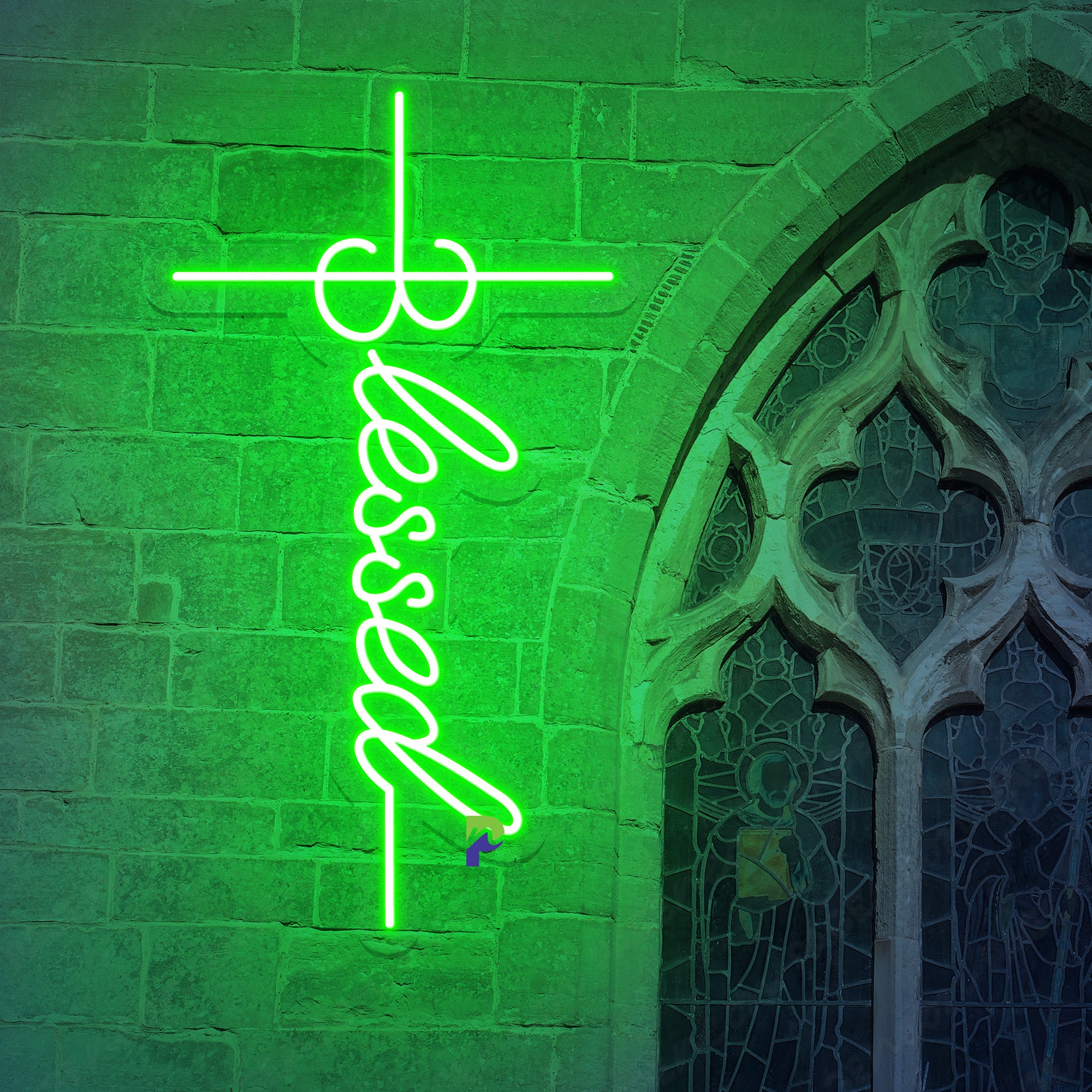 Blessed Neon Sign Religious Cross Led Light