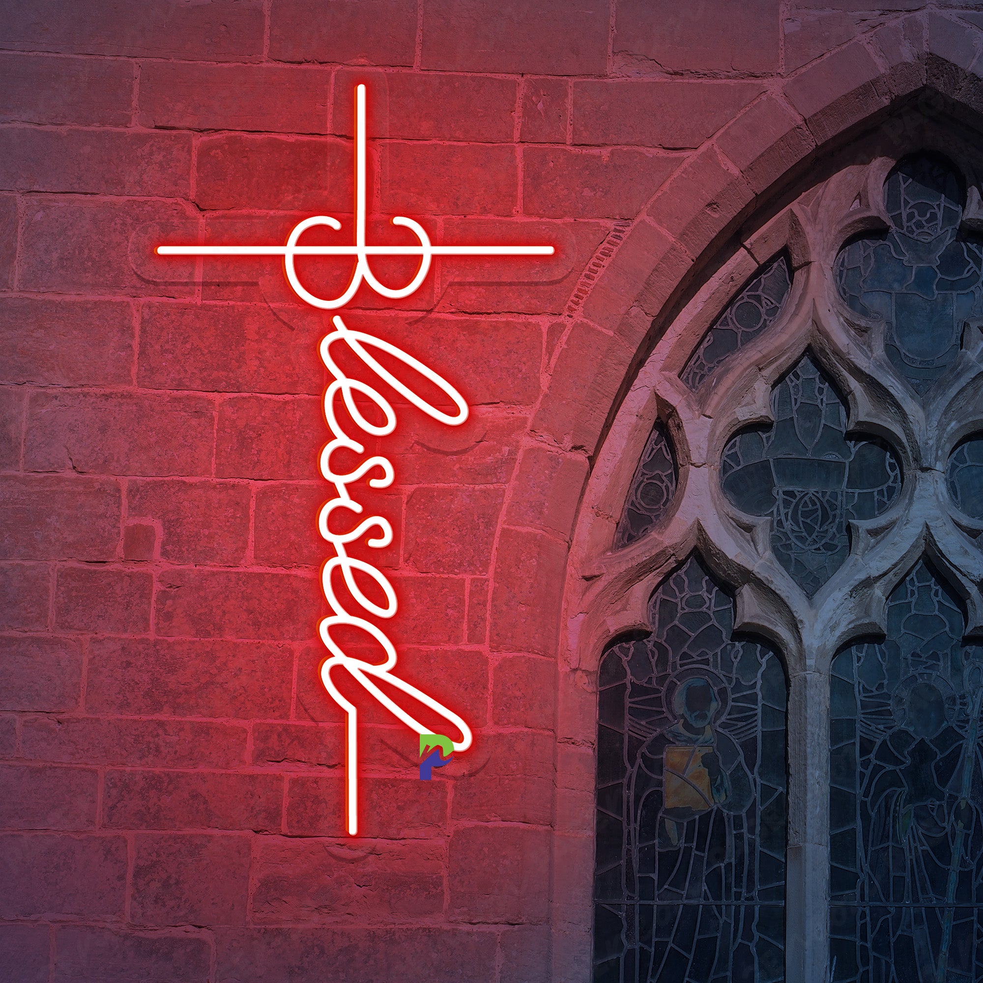 Blessed Neon Sign Religious Cross Led Light