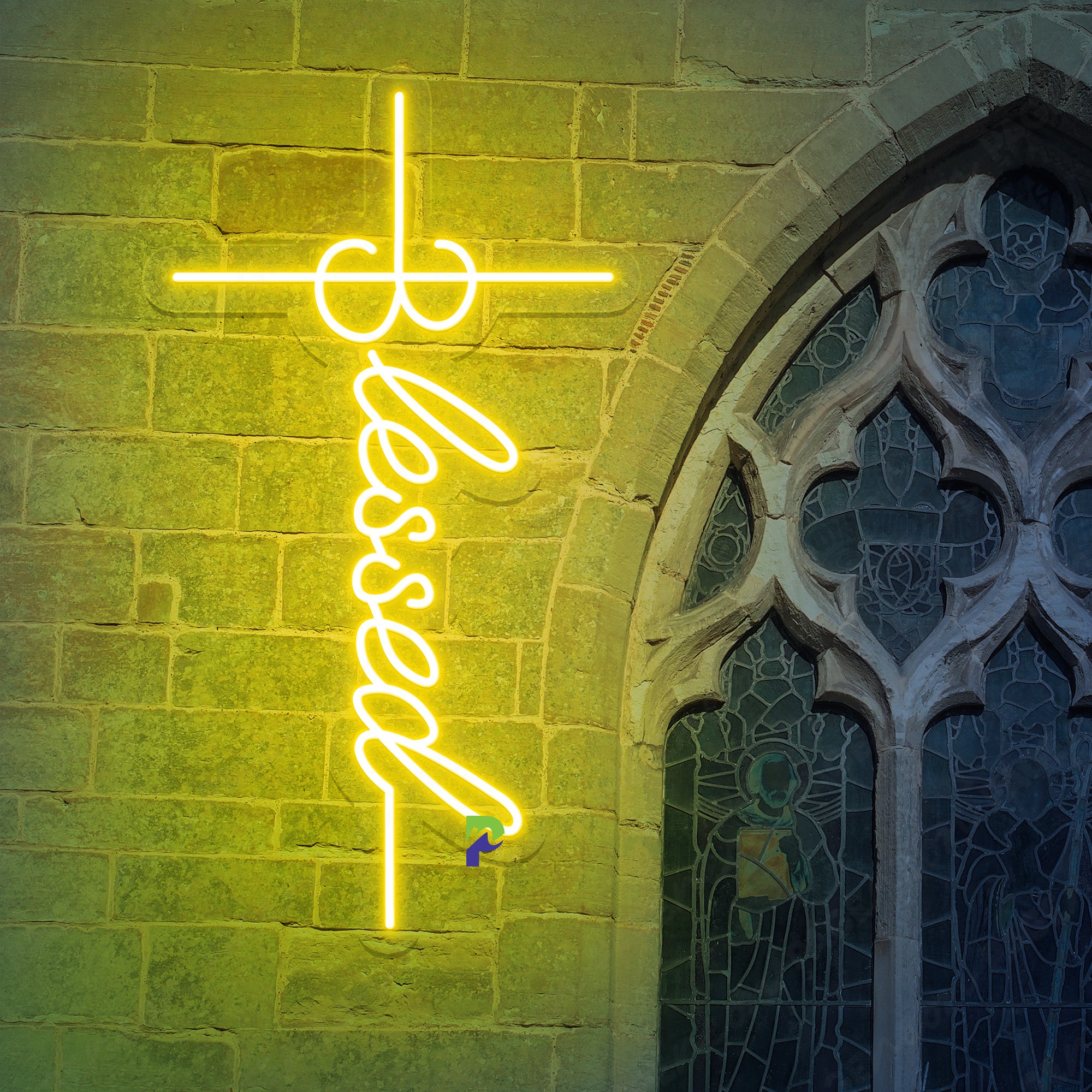 Blessed Neon Sign Religious Cross Led Light