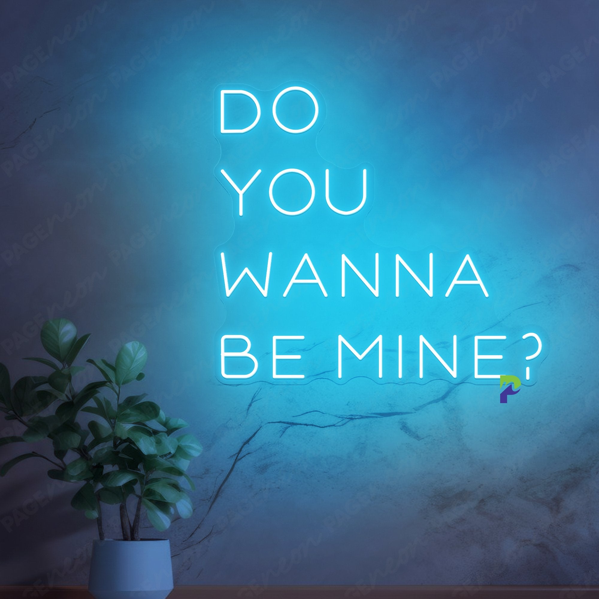 Pink Neon Sign Do You Wanna Be Mine Valentine Led Light