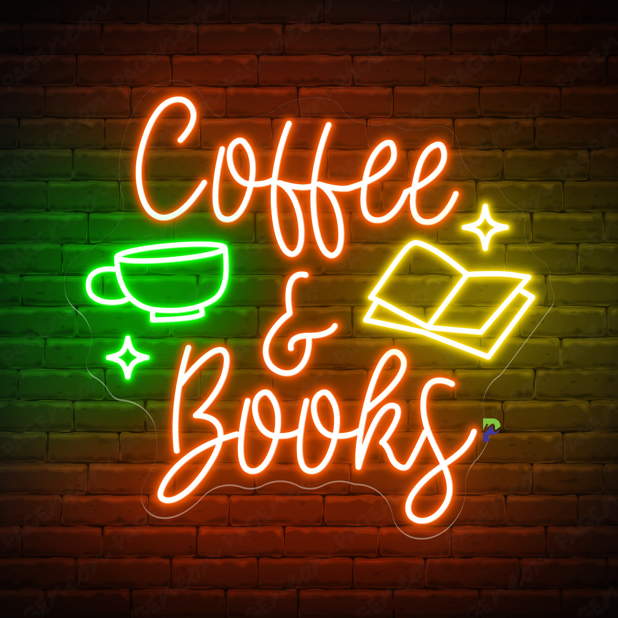 Books Coffee Neon Signs Business Led Light
