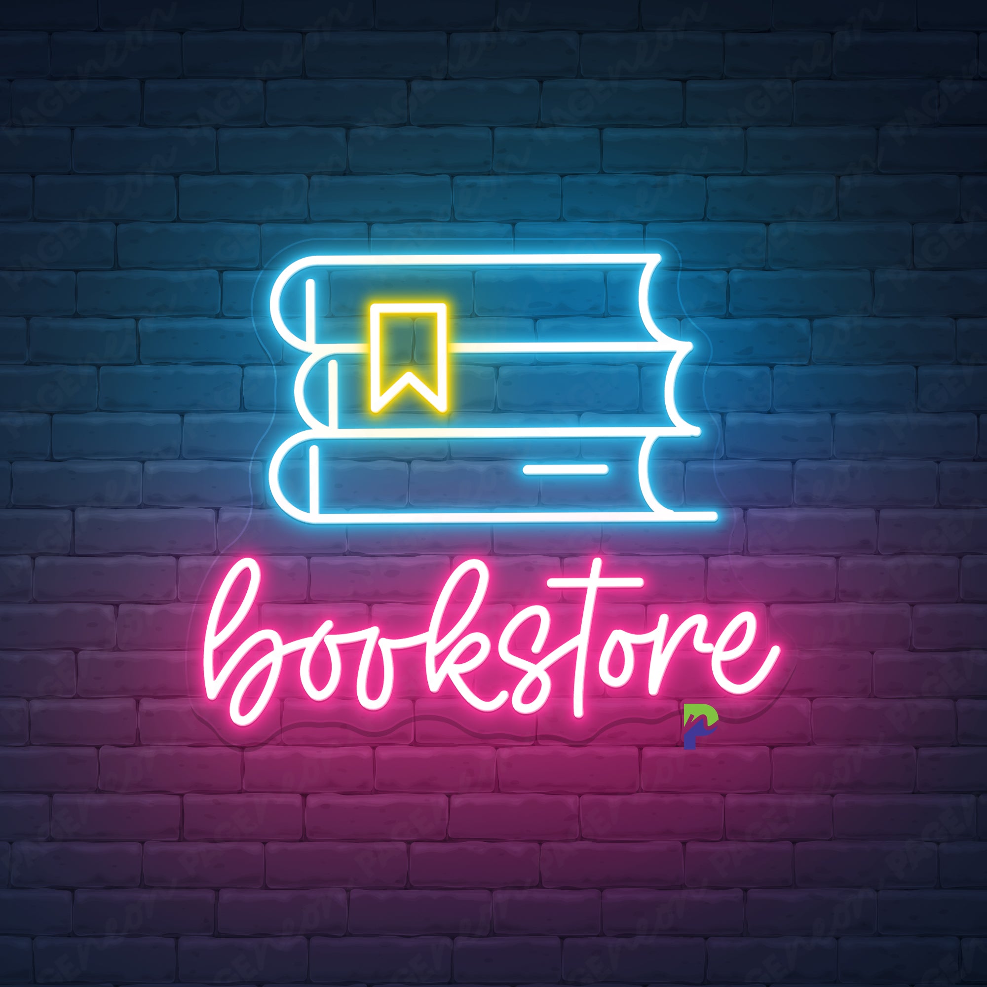 Books Neon Signs Bookstore Custom Led Light