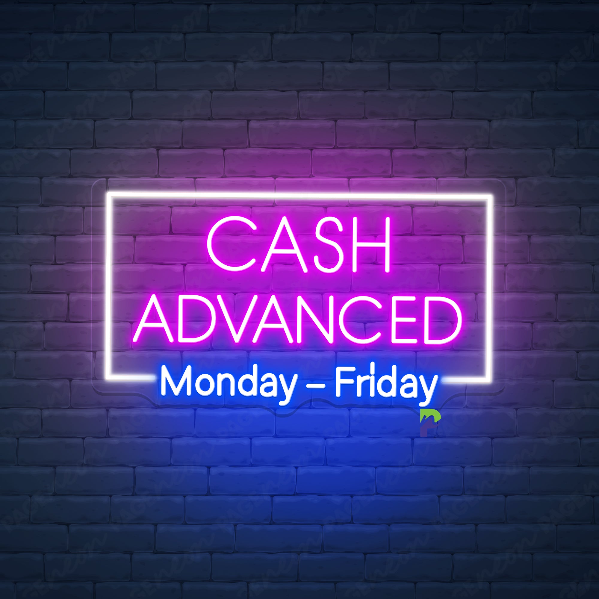 Cash Advanced Neon Sign Custom Checks Led Light