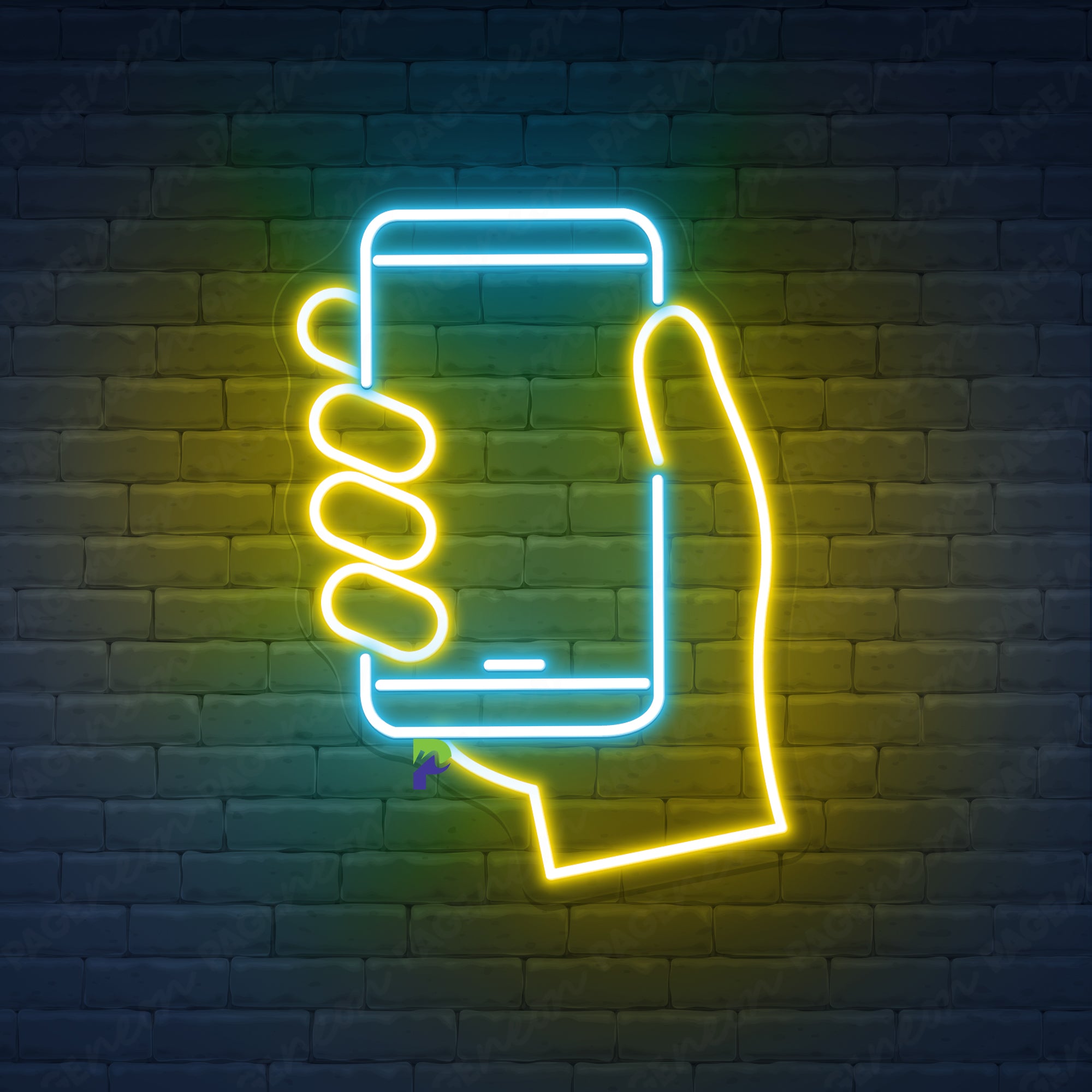 Cellphone Neon Signs Business Led Light