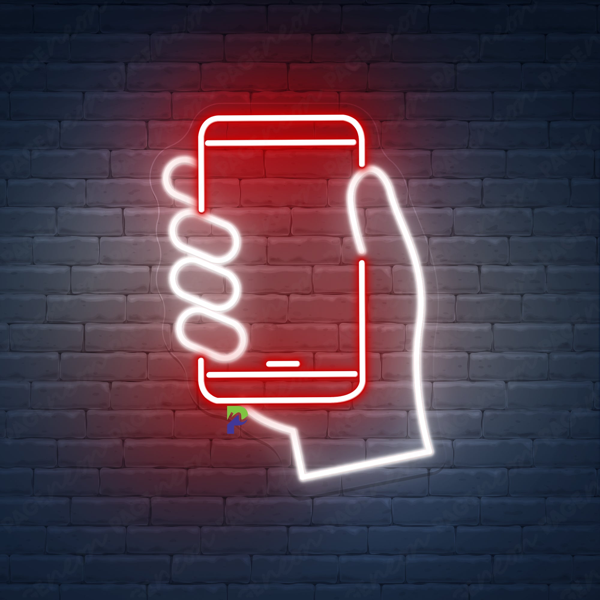 Cellphone Neon Signs Business Led Light