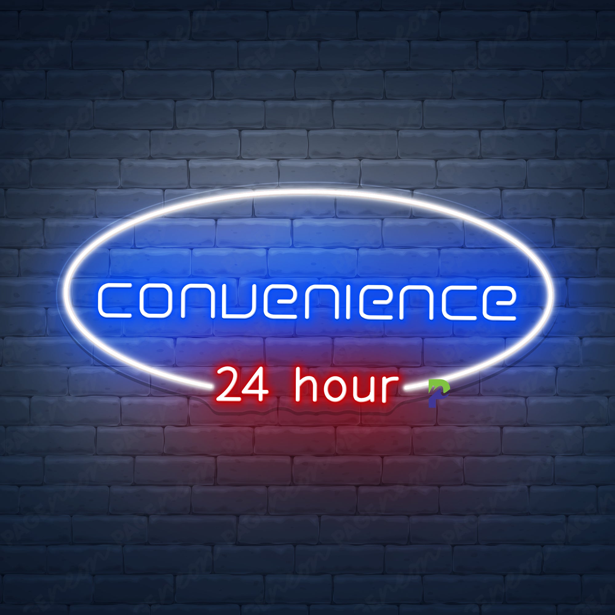 Convenience Store Neon Sign Open 24 Hour Led Light