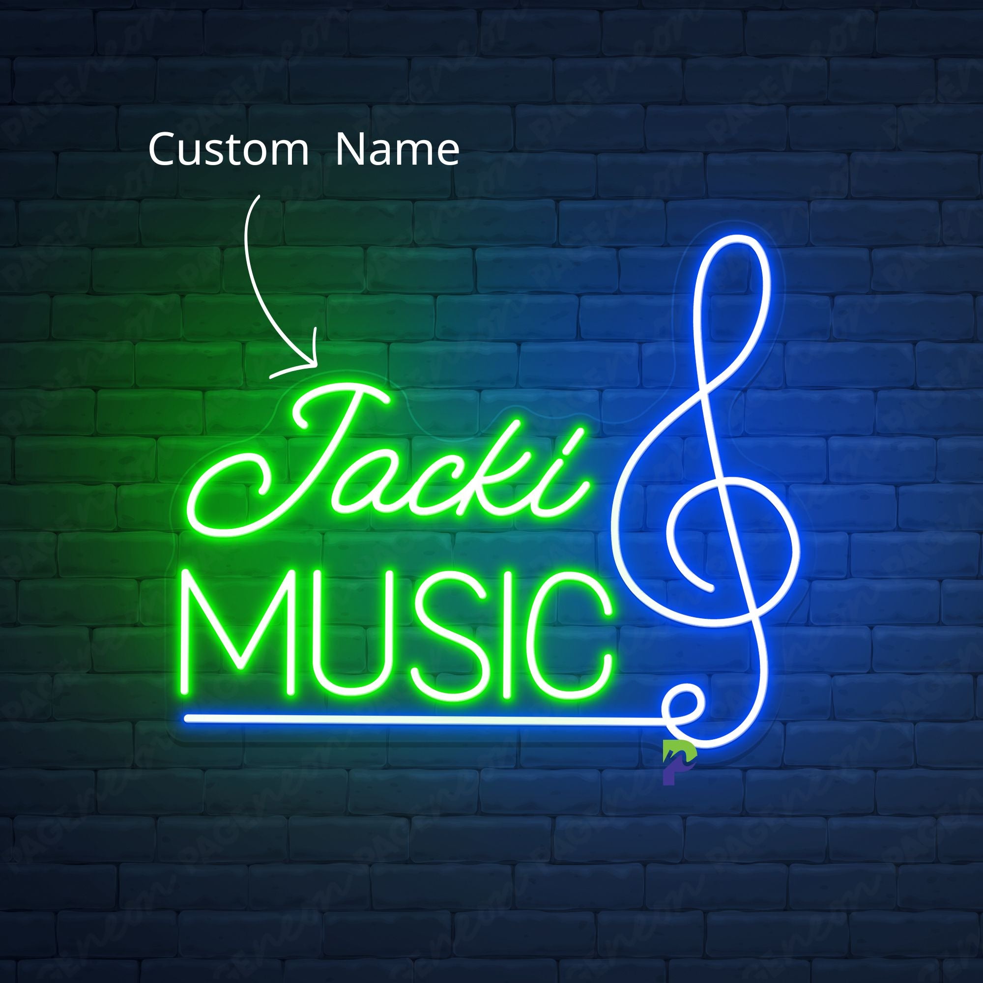 Music Neon Sign Custom Name Led Light