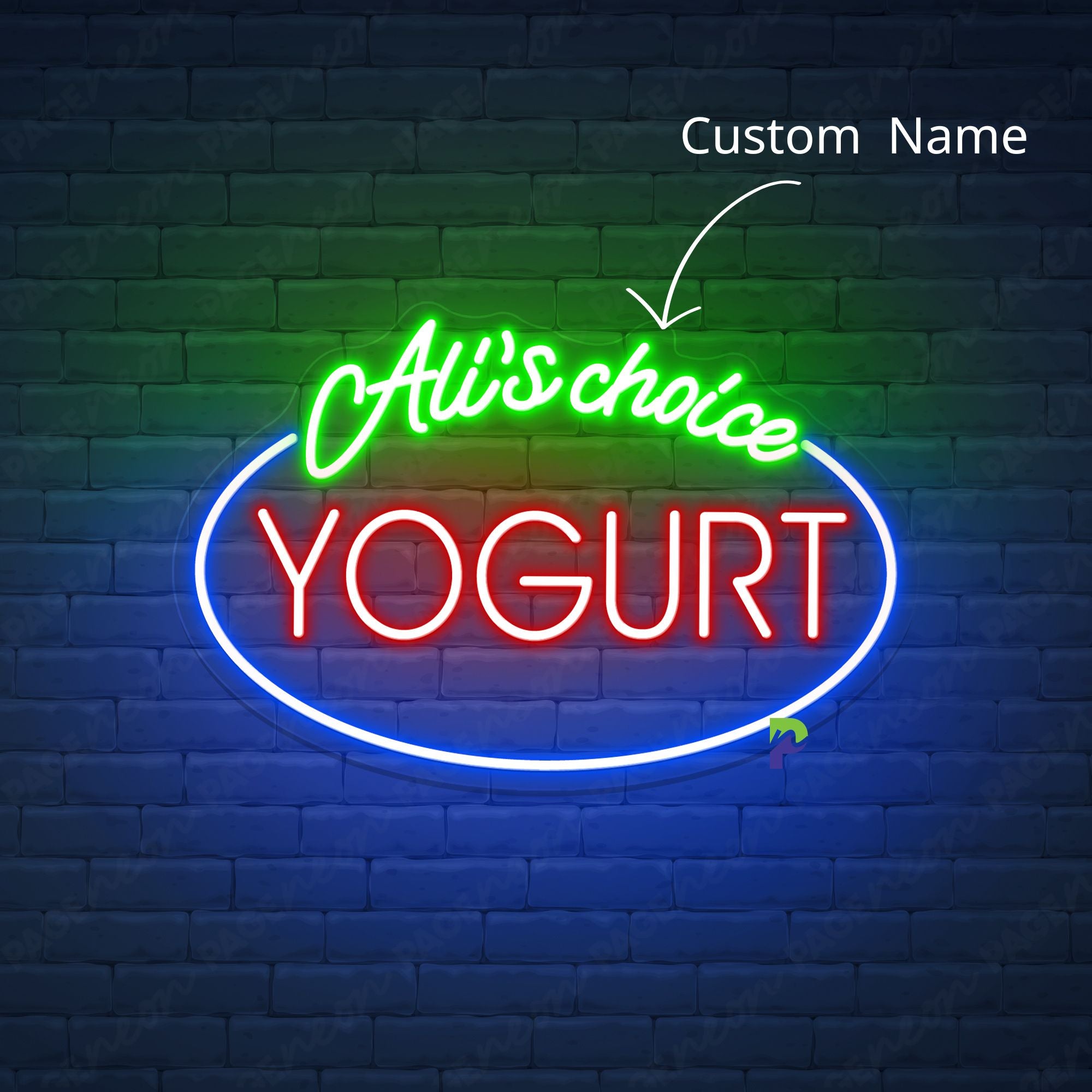 Yogurt Neon Sign Custom Name Led Light