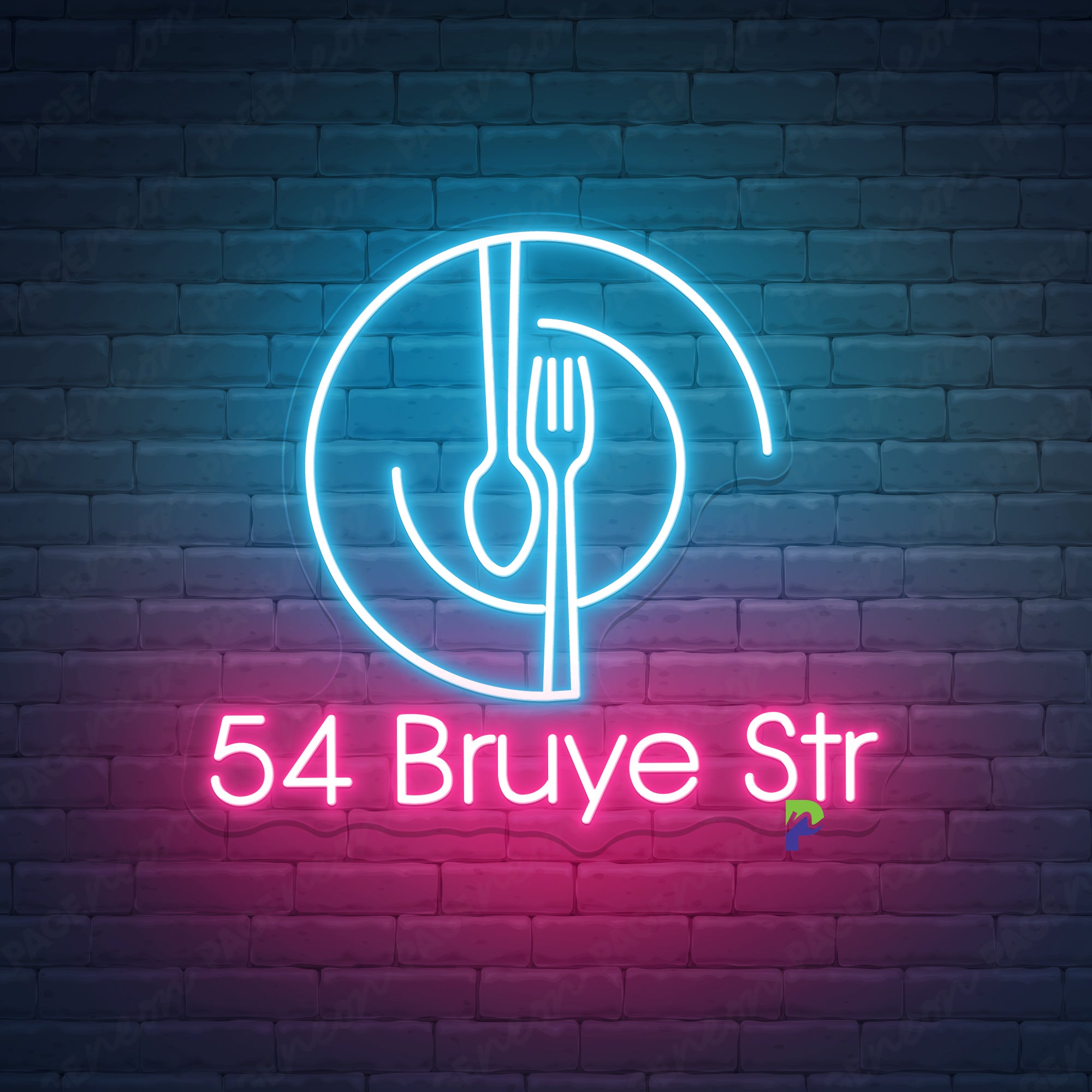 Dining Neon Signs Custom Business Led Light