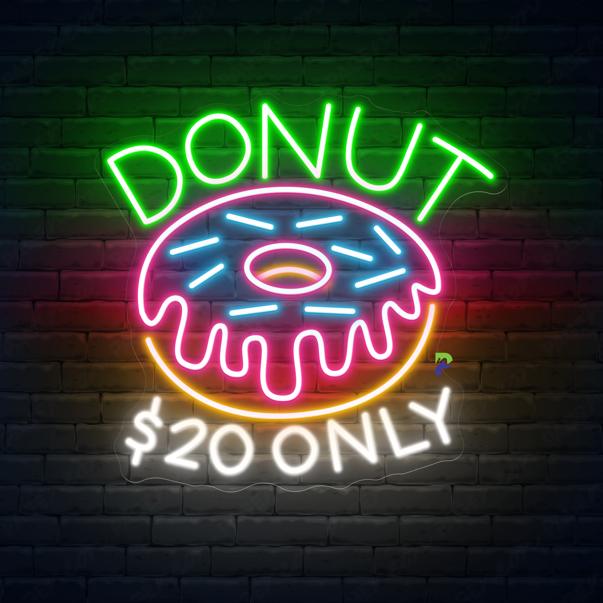 Donuts Neon Sign Custom Price Led Light