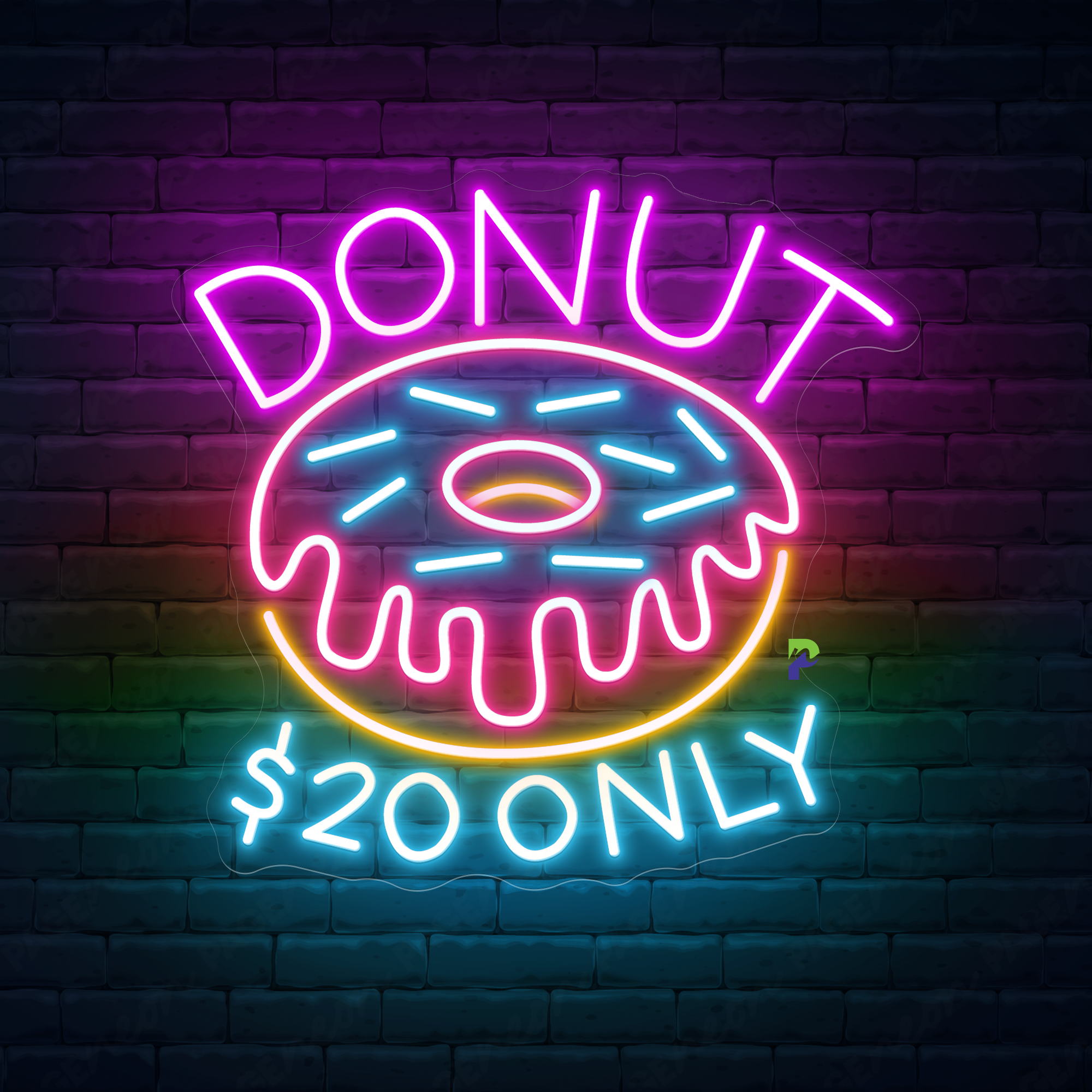 Donuts Neon Sign Custom Price Led Light