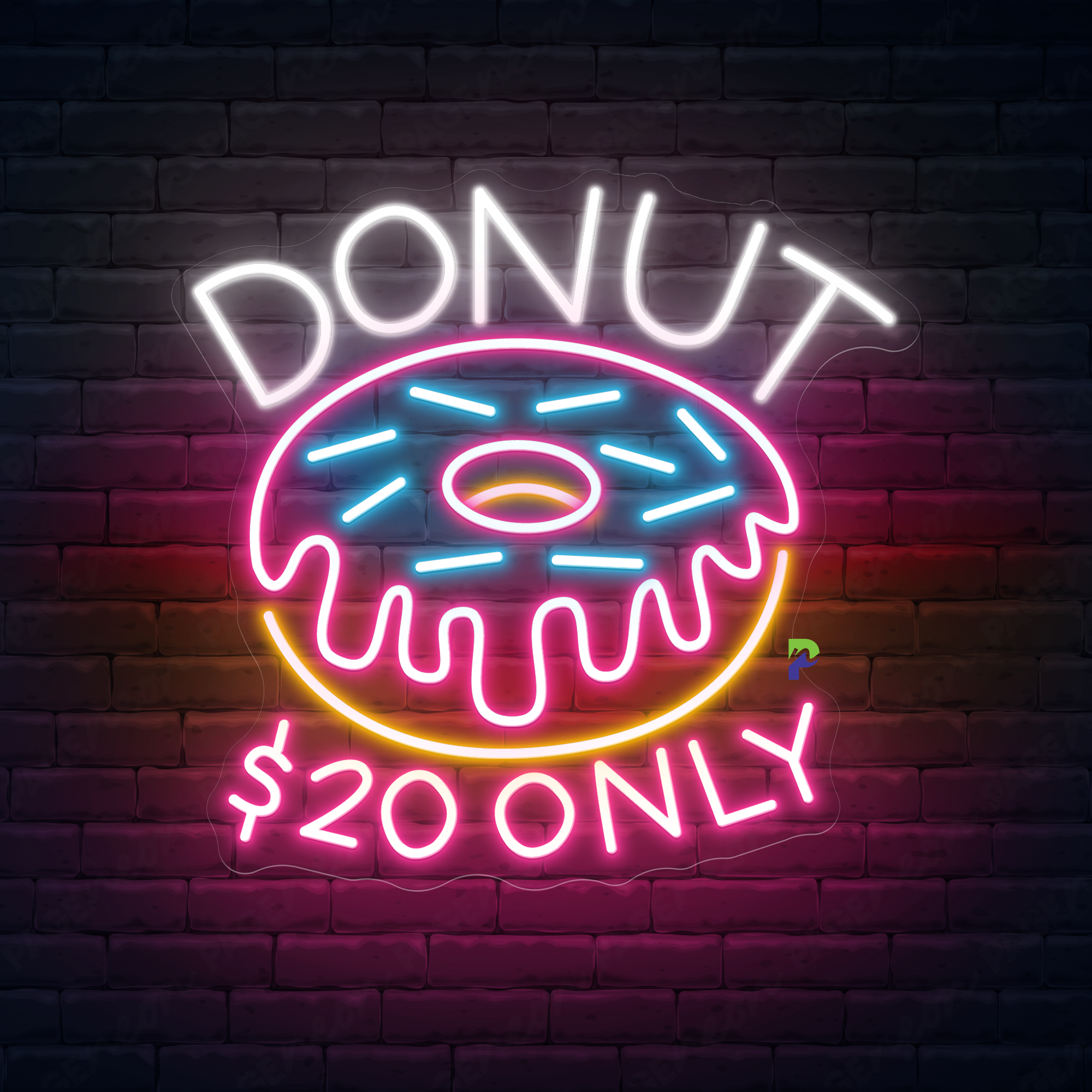 Donuts Neon Sign Custom Price Led Light