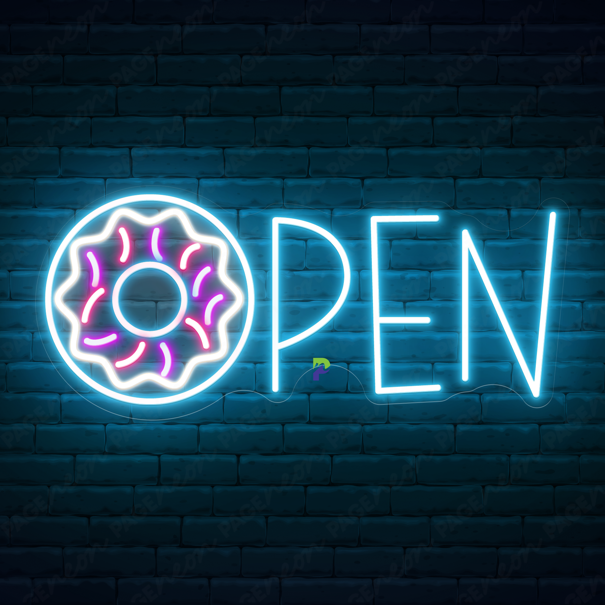 Donuts Neon Sign Open Business Led Light