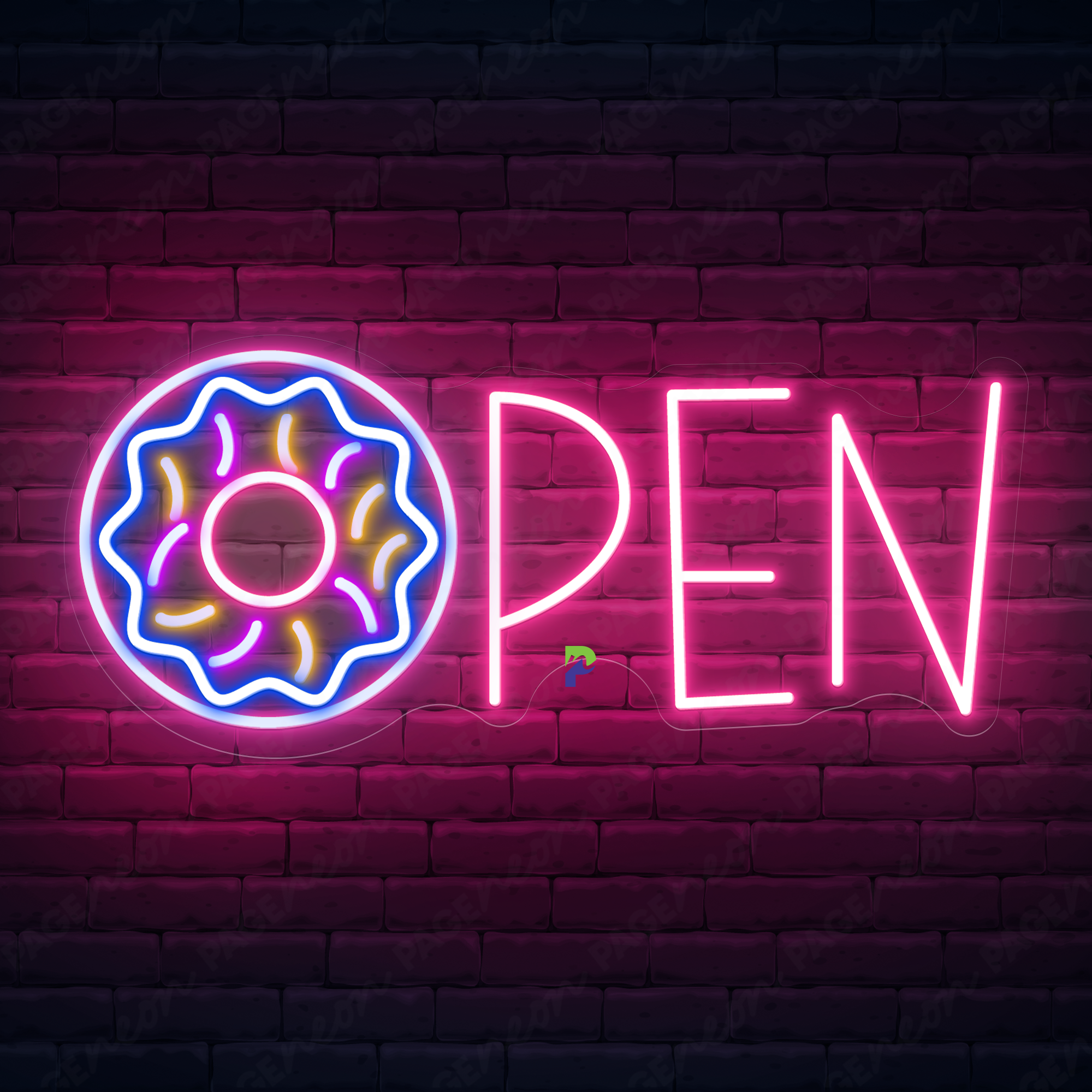 Donuts Neon Sign Open Business Led Light