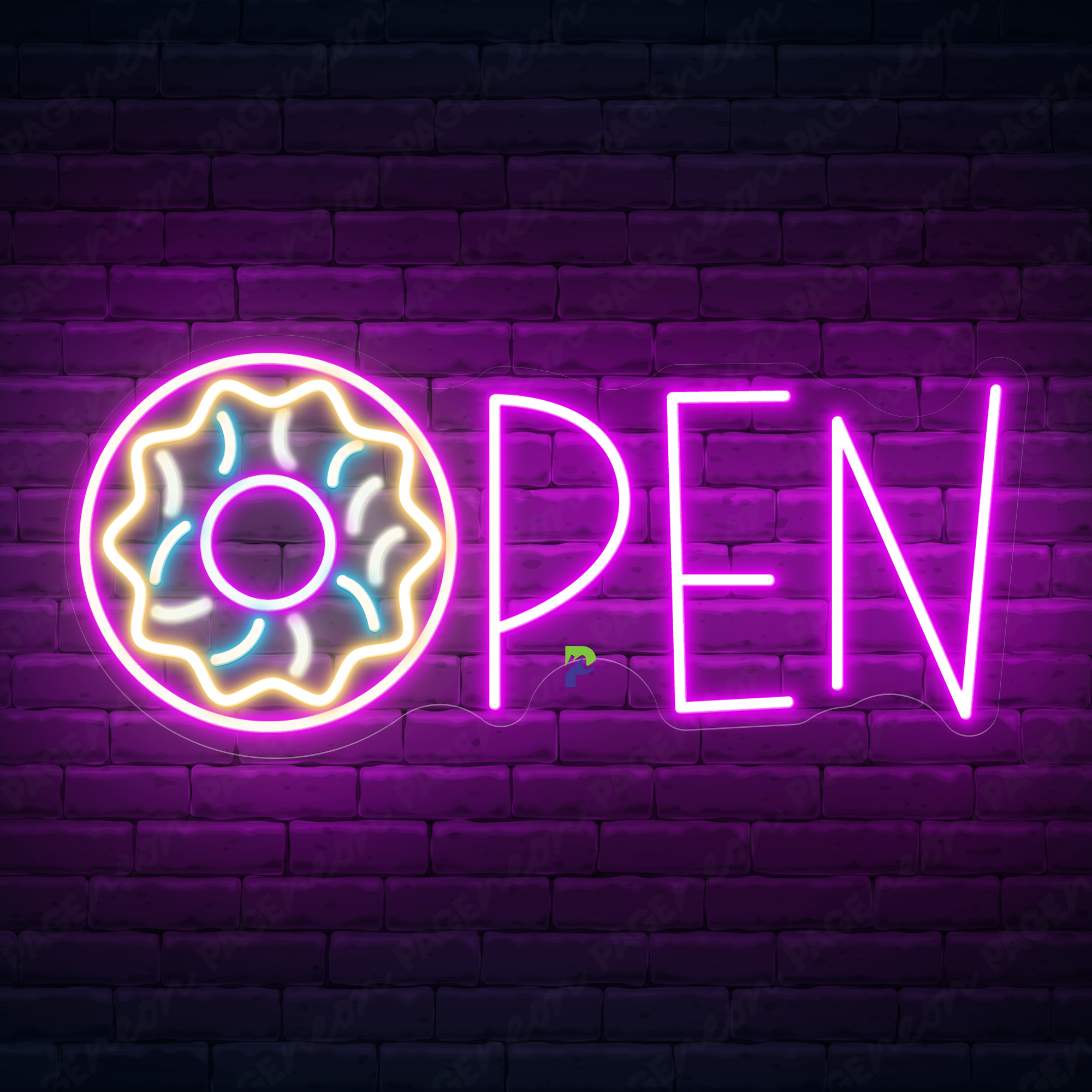 Donuts Neon Sign Open Business Led Light