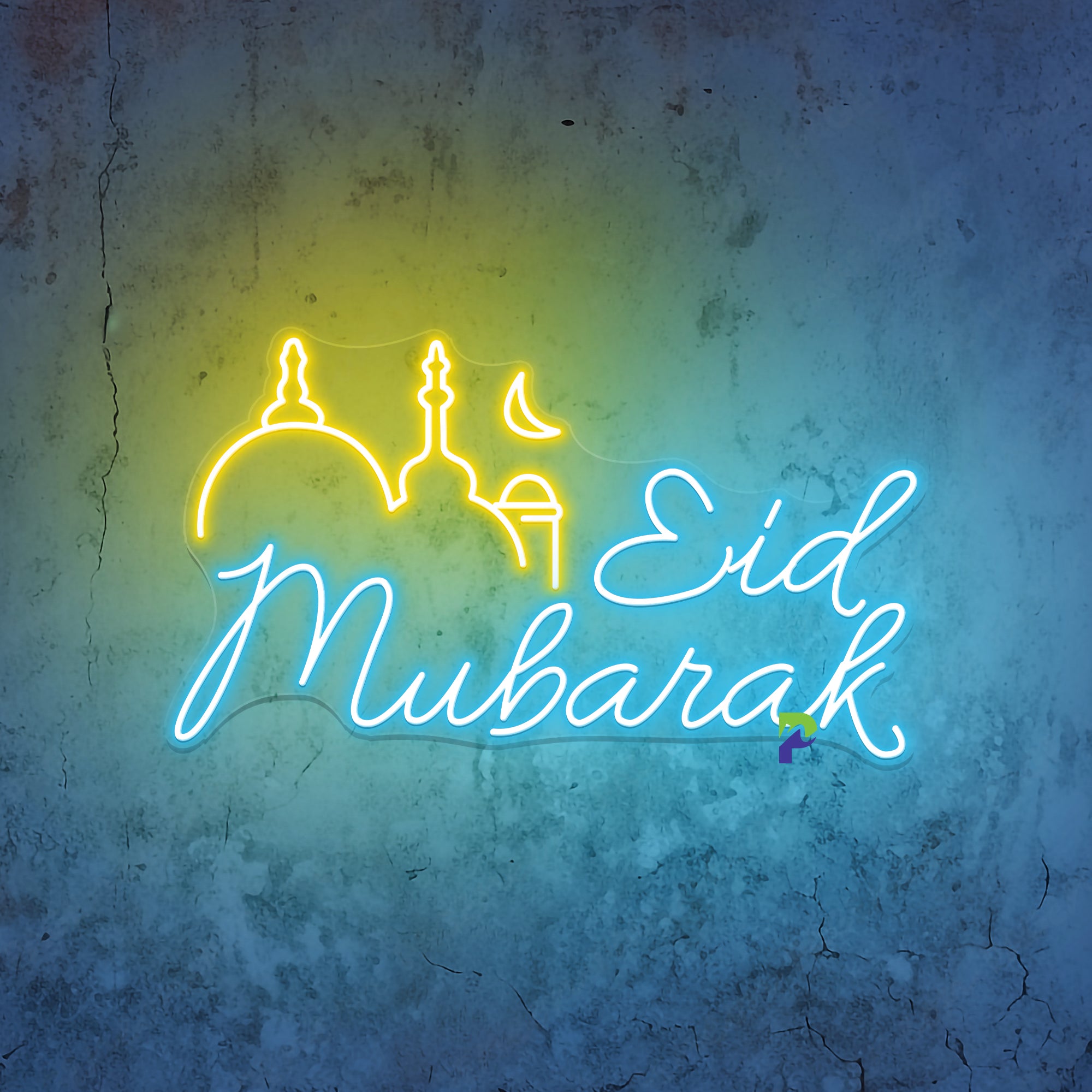 Eid Mubarak Neon Sign Arab Castle Led Light