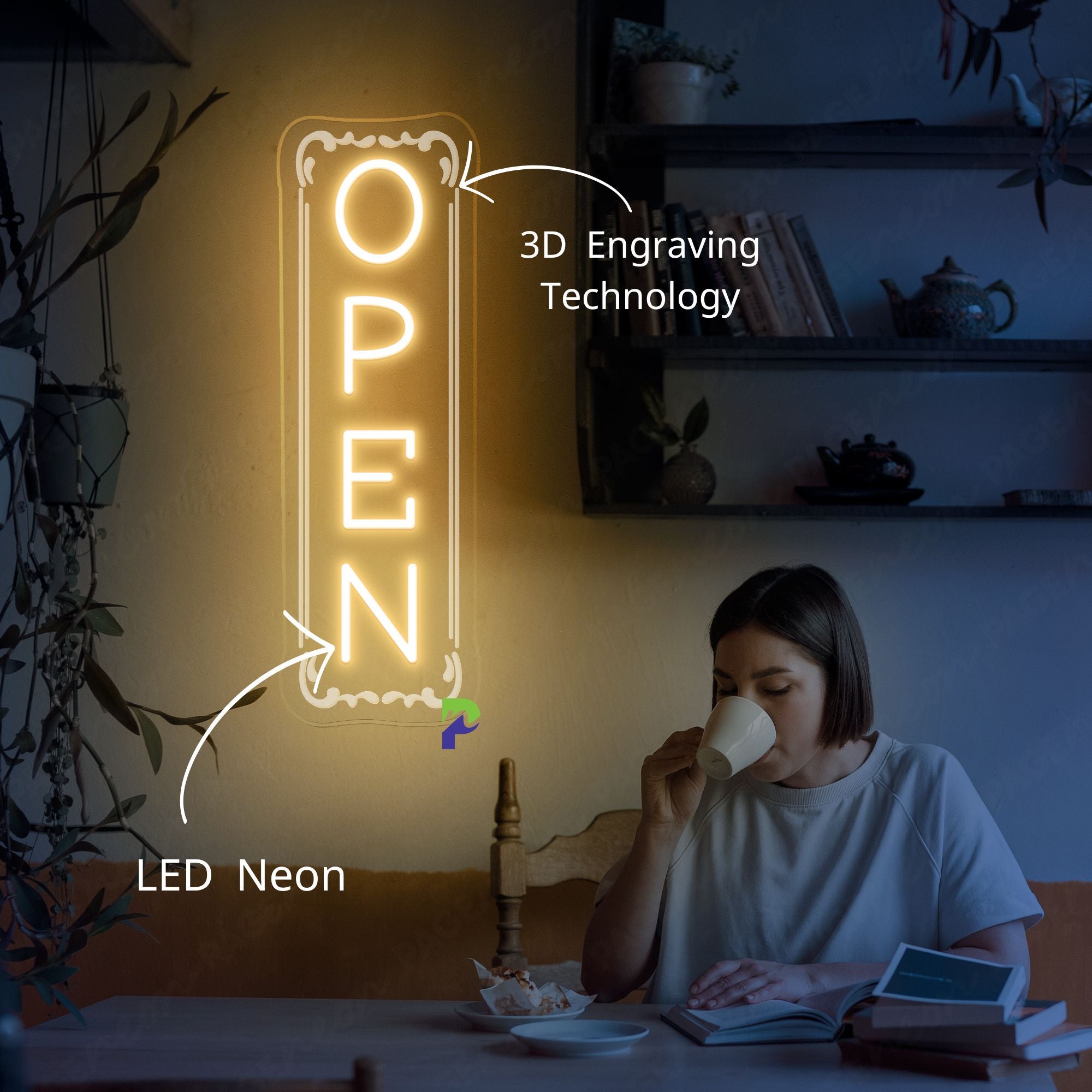 Vertical Open Neon Sign Neon Business Led Light