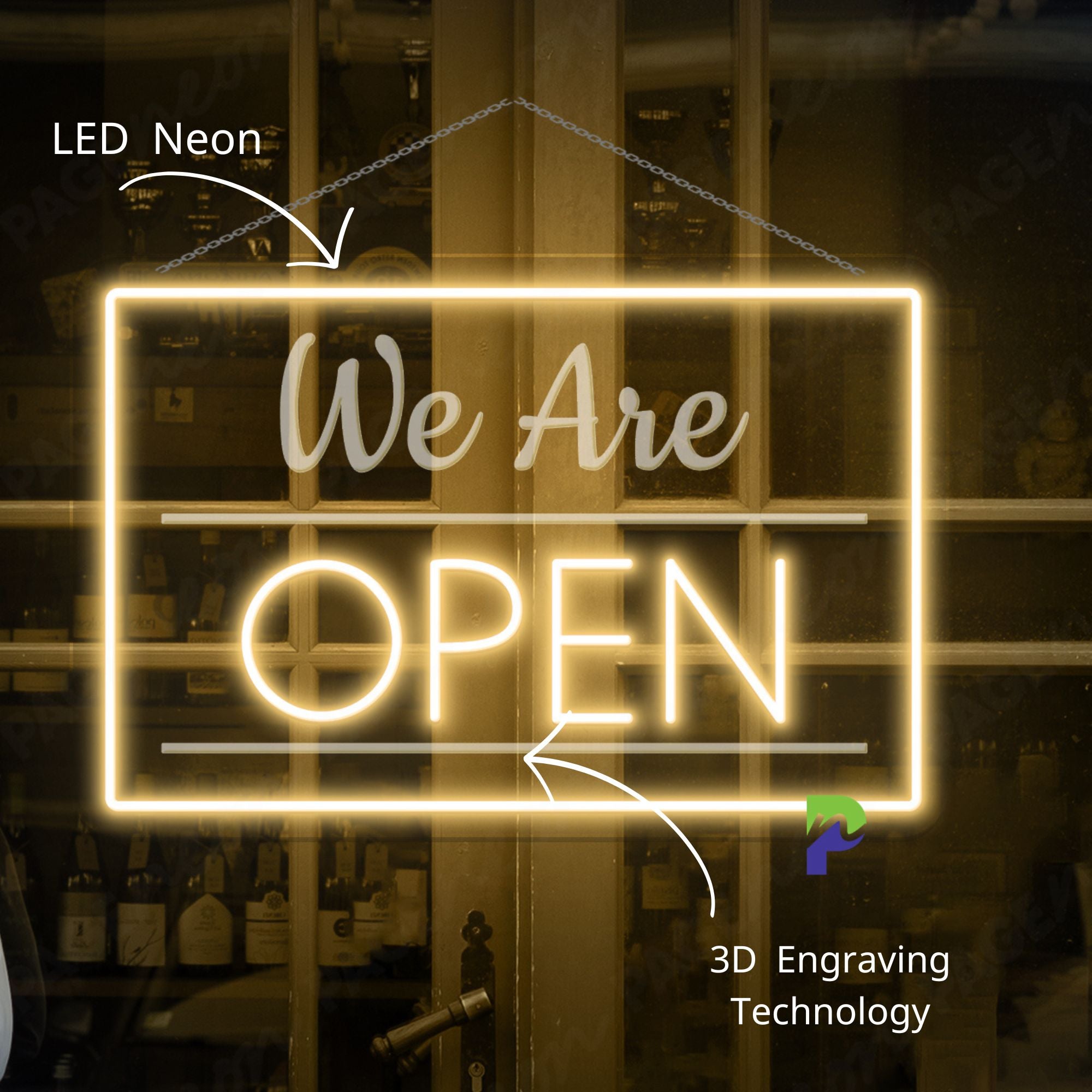 We Are Open Neon Sign Large Business Led Light