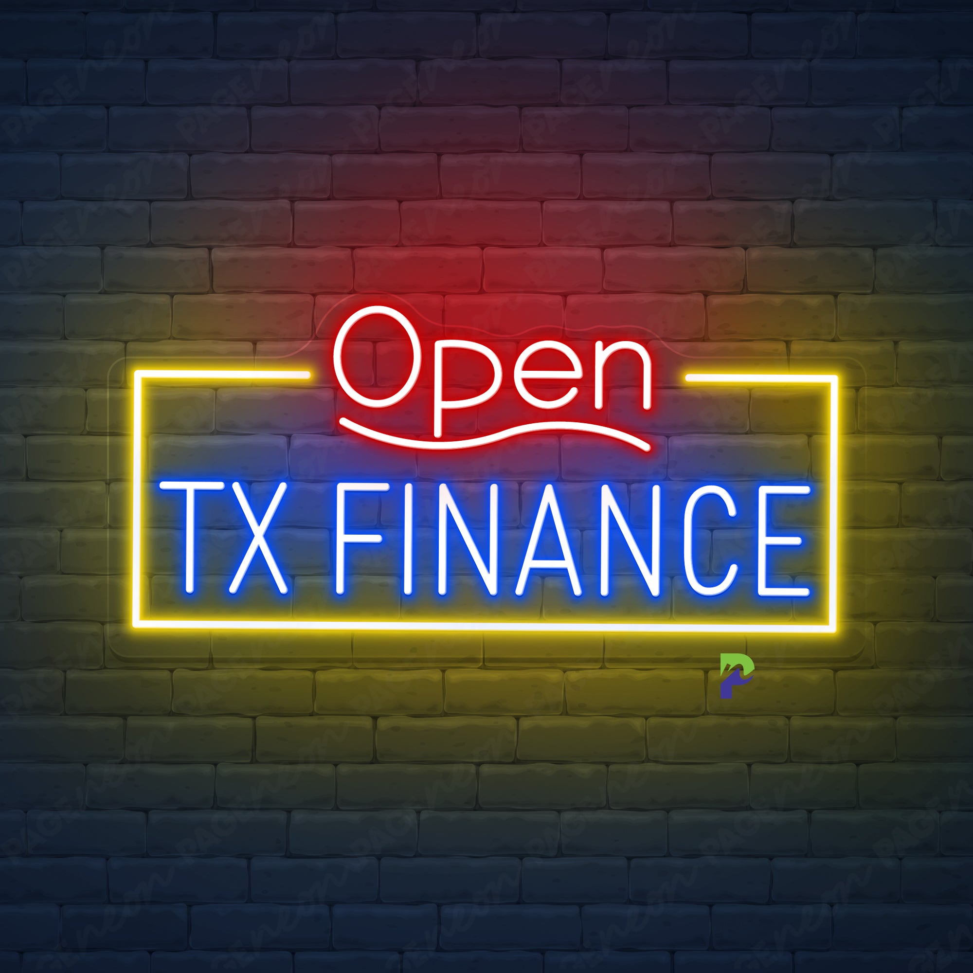 Finance Open Neon Signs Custom Led Light