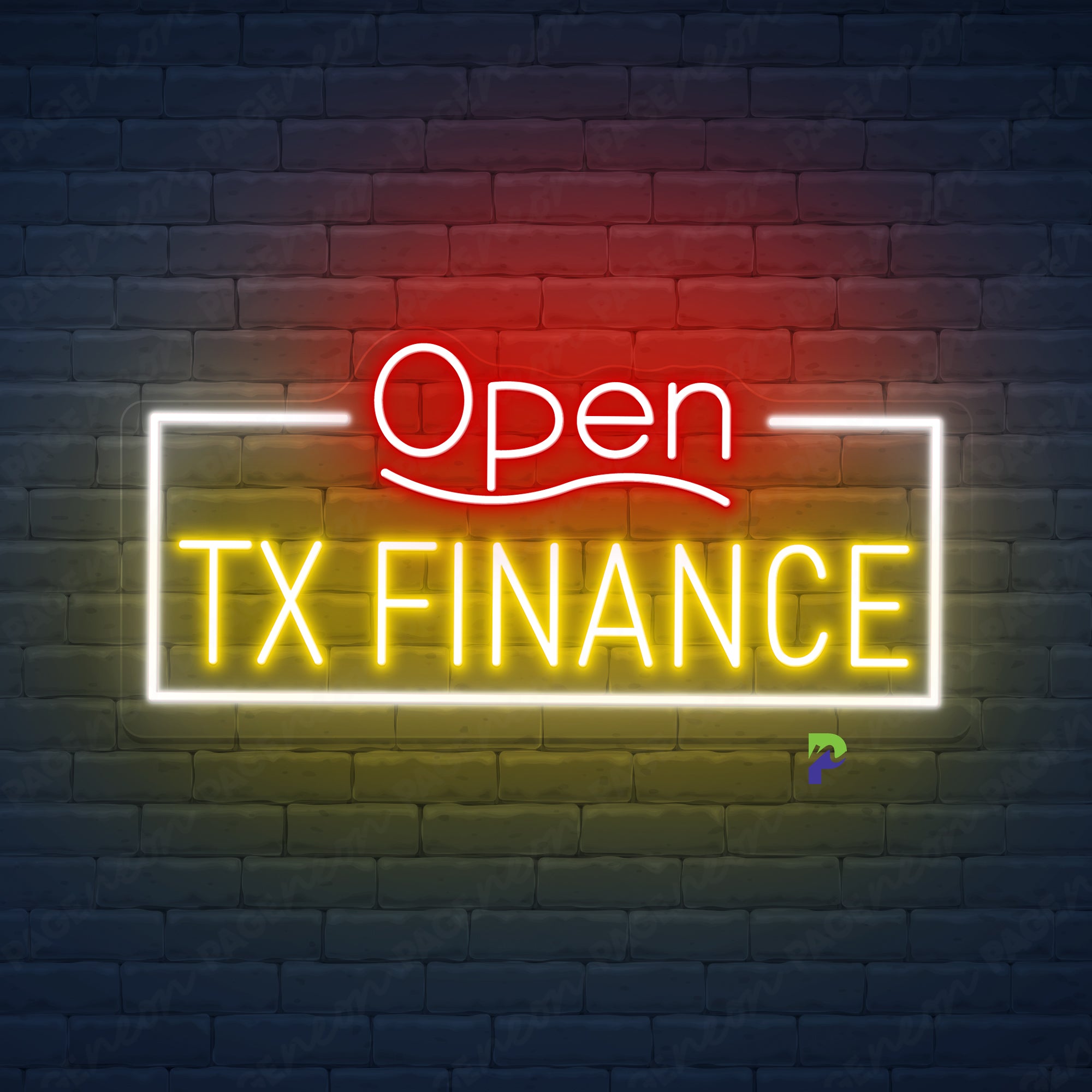 Finance Open Neon Signs Custom Led Light