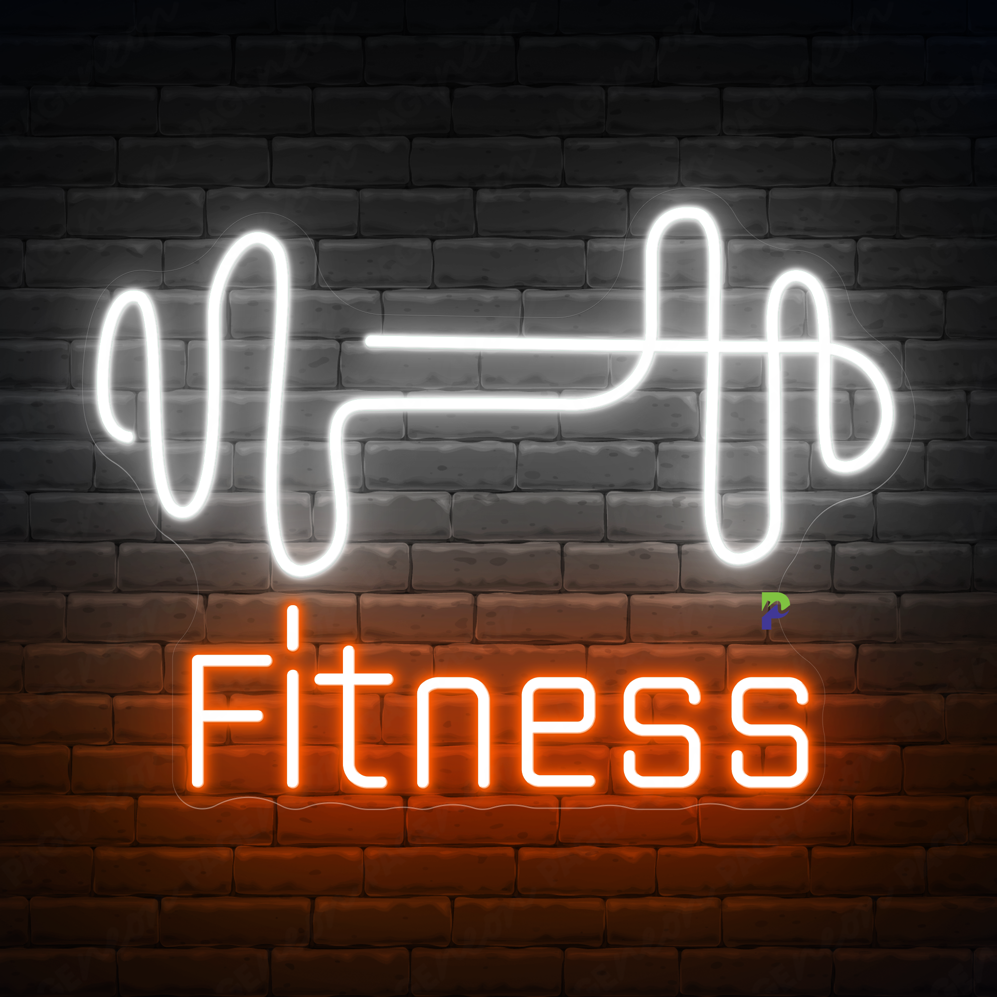 Fitness Neon Sign Barbell Custom Big Led Light