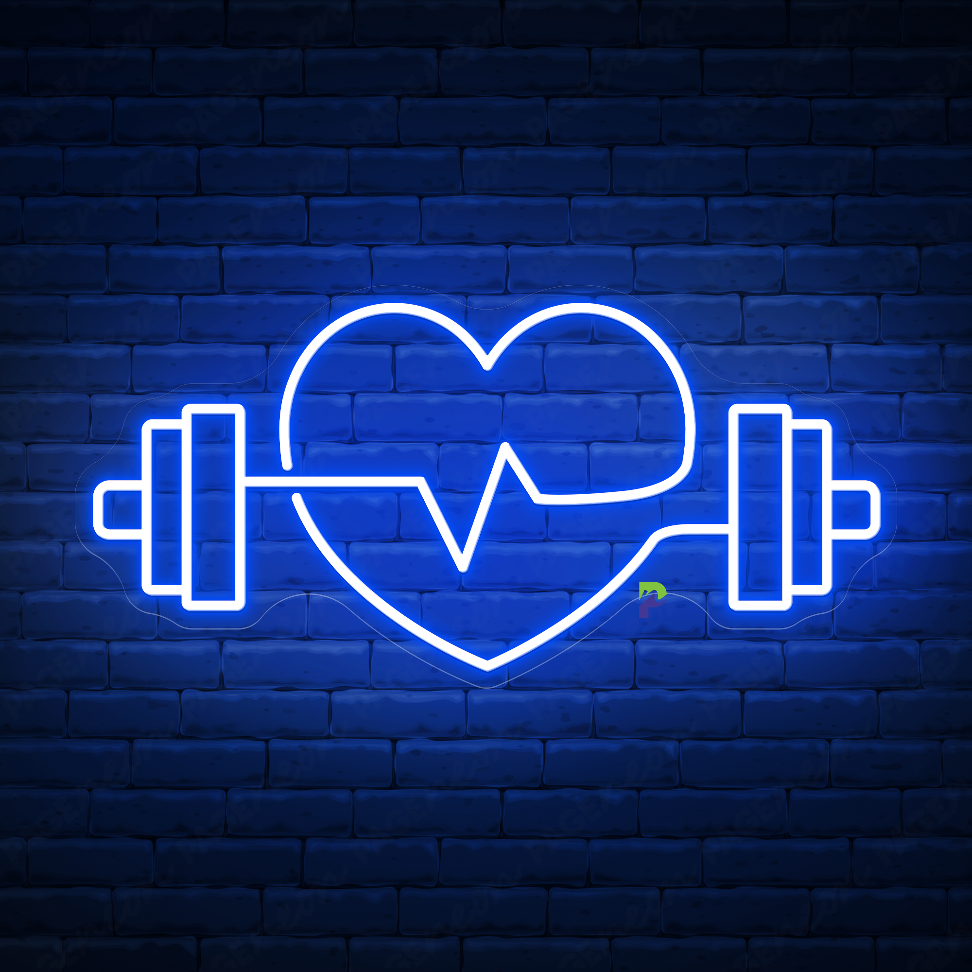 Fitness Neon Sign Strong Heart Led Light