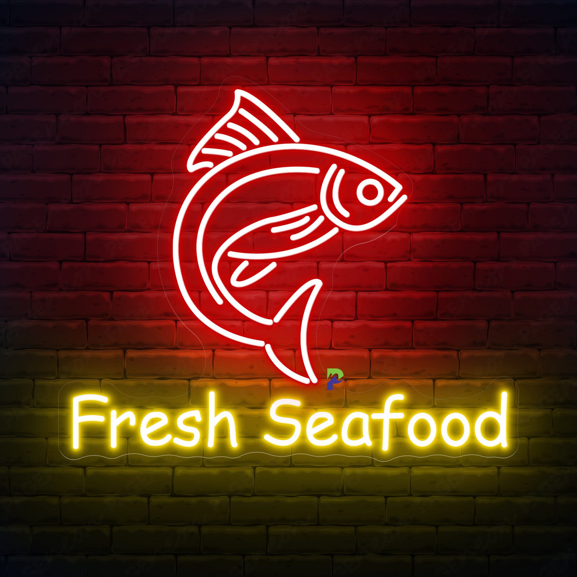 Fresh Seafood Neon Sign Led Light For Restaurant