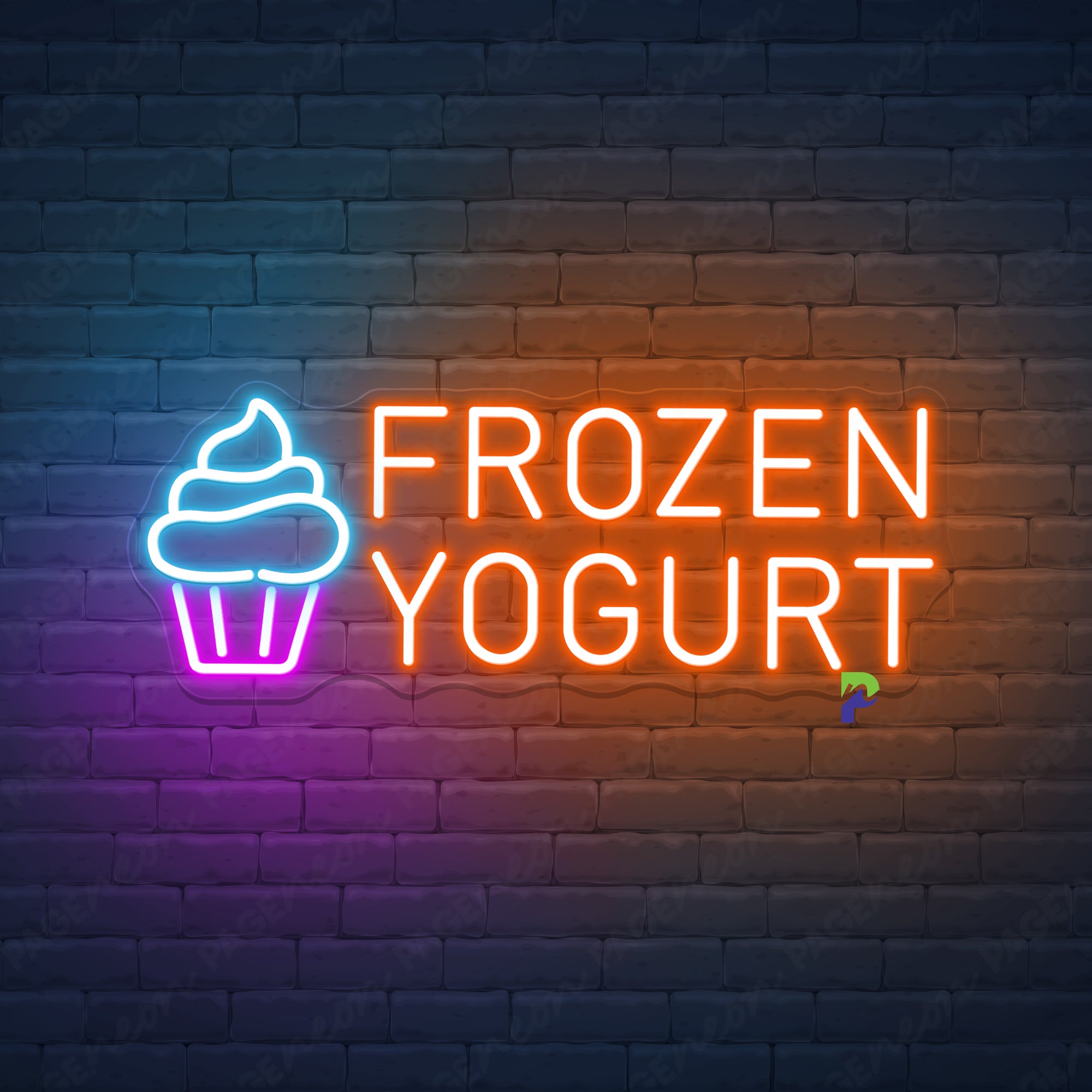 Frozen Yogurt Neon Sign Business Led Light