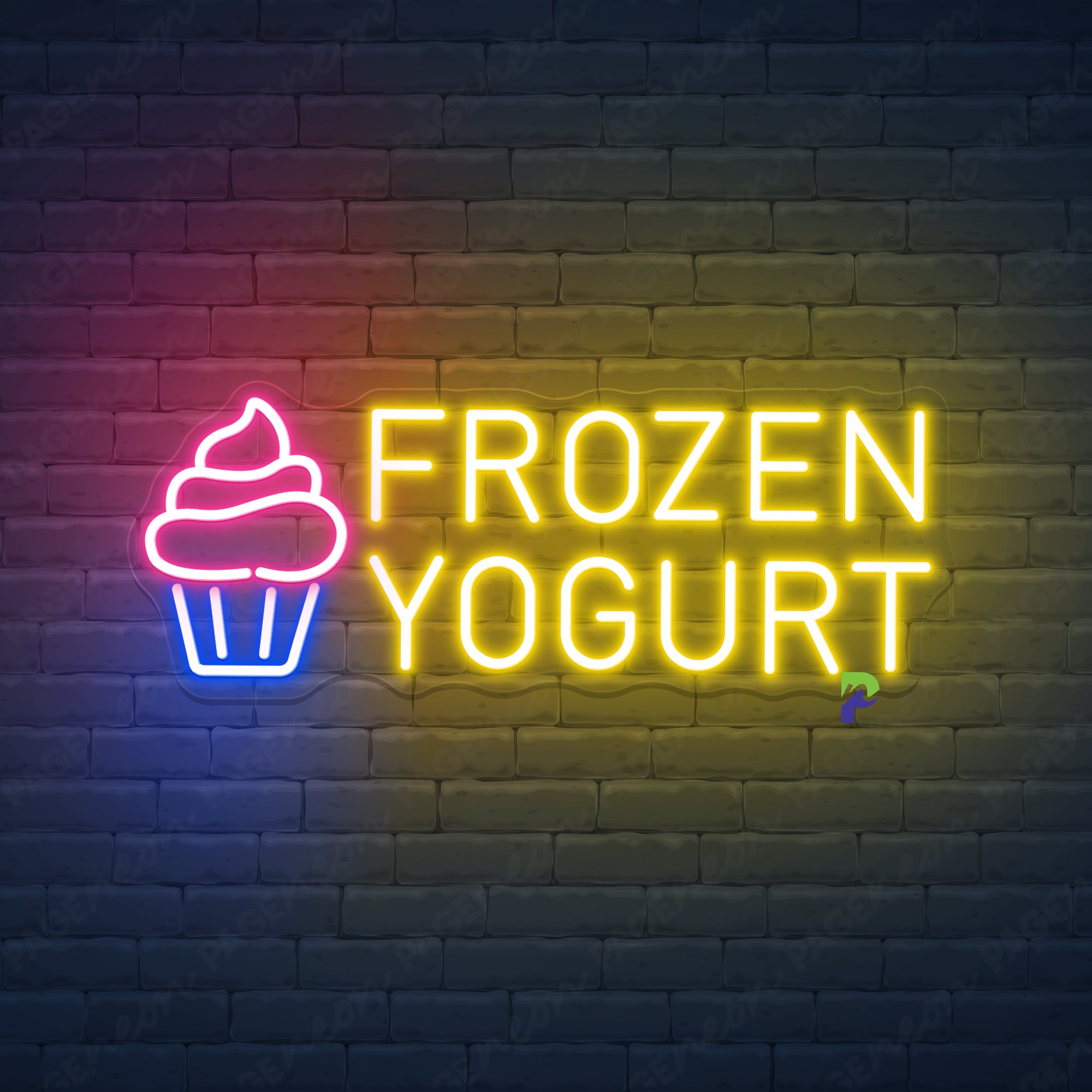 Frozen Yogurt Neon Sign Business Led Light