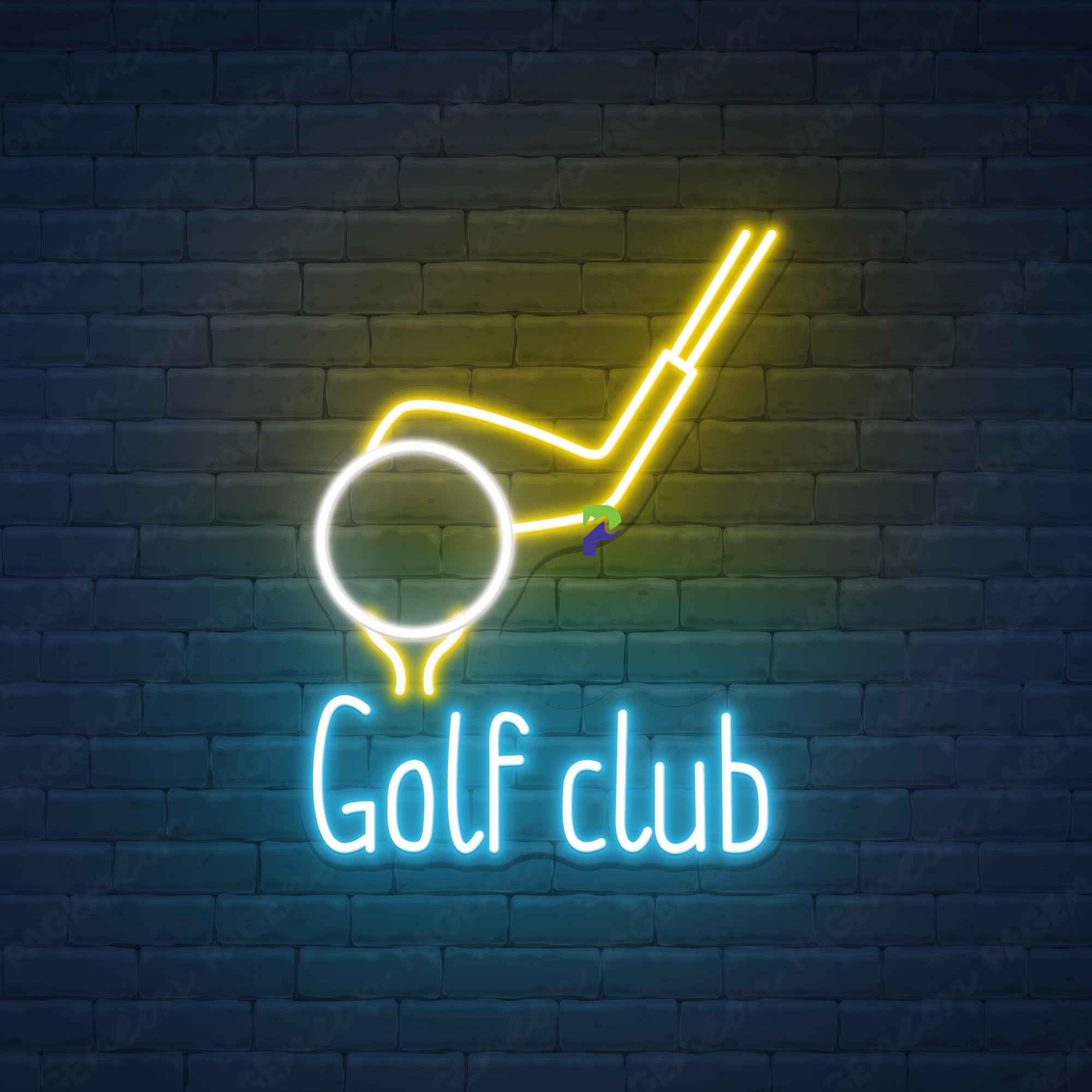 Golf Club Neon Sign Business Led Light