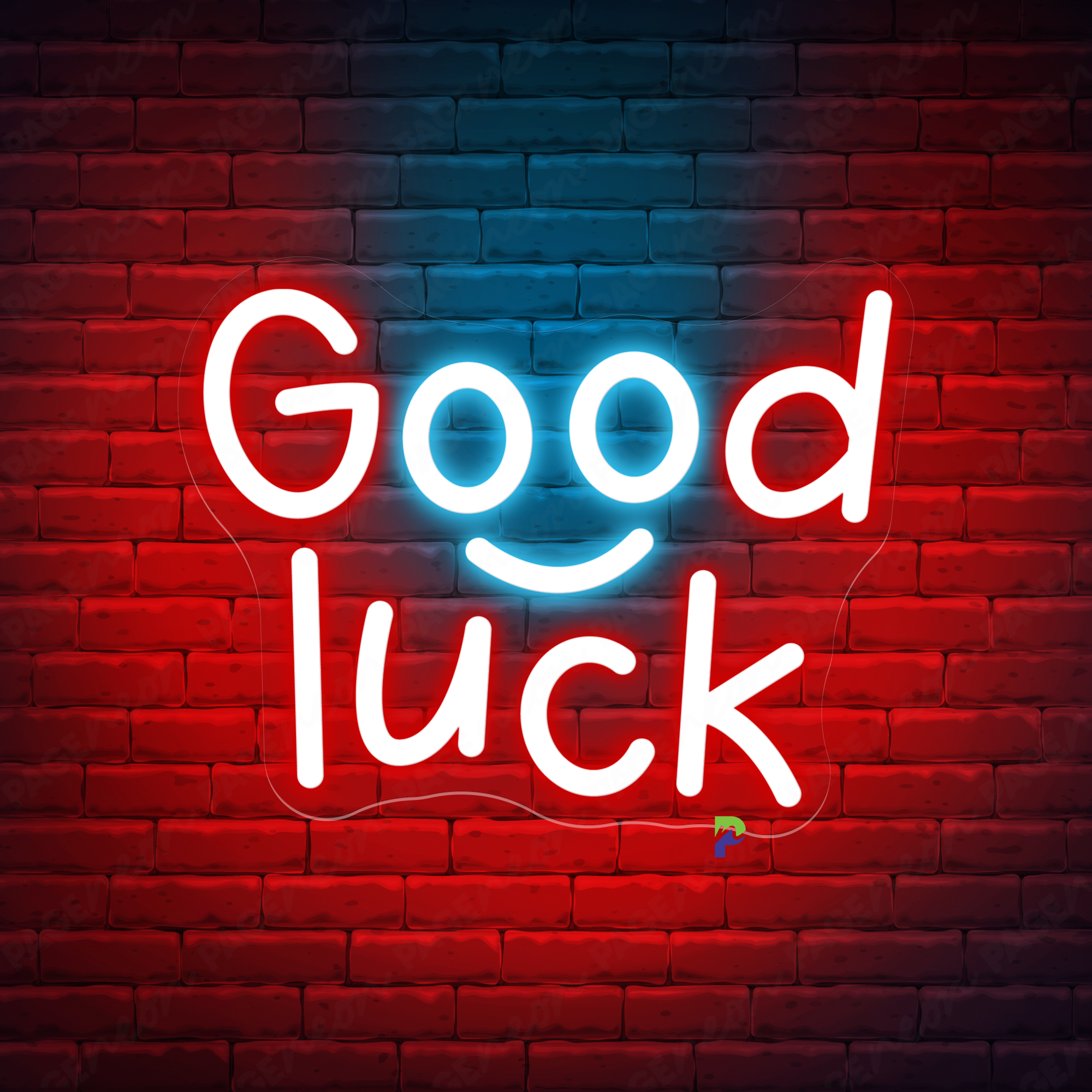 Good Luck Neon Sign Babe Cave Led Light