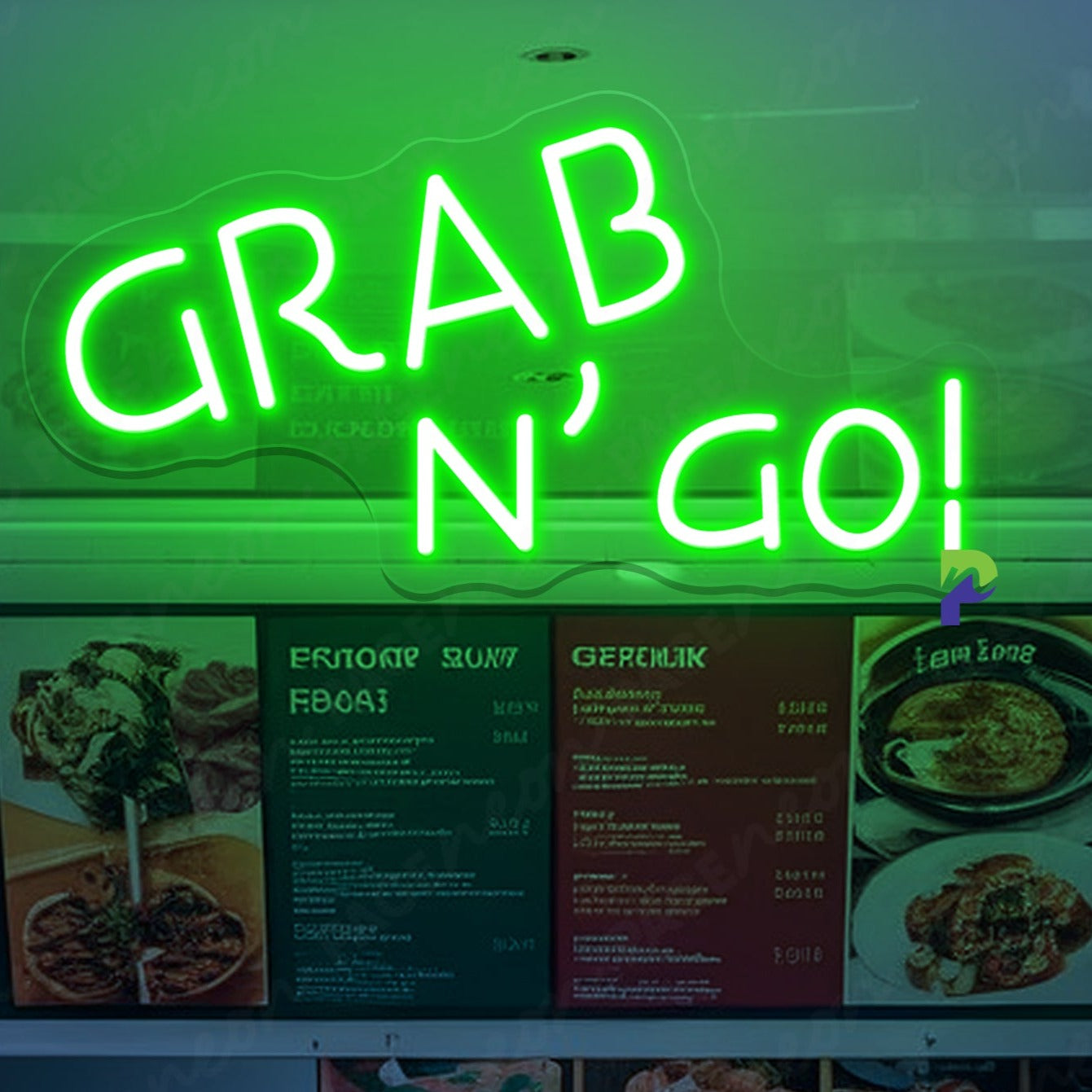 Grab N' Go Neon Sign Led Light For Business