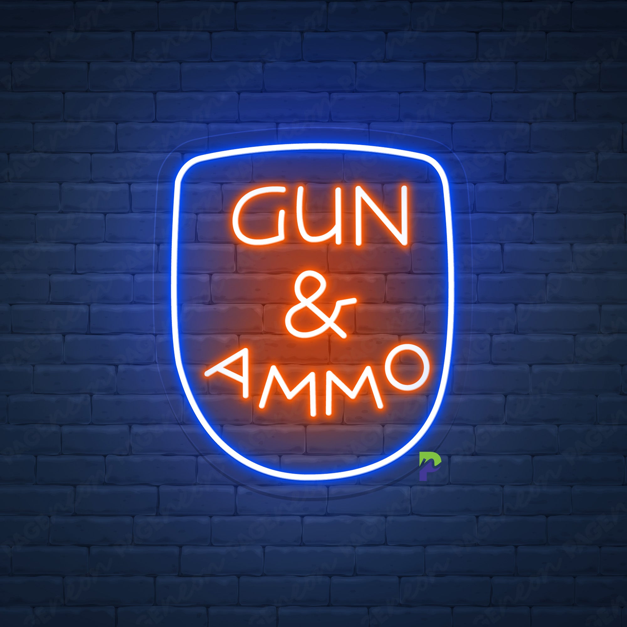 Gun Ammo Neon Signs Business Led Light