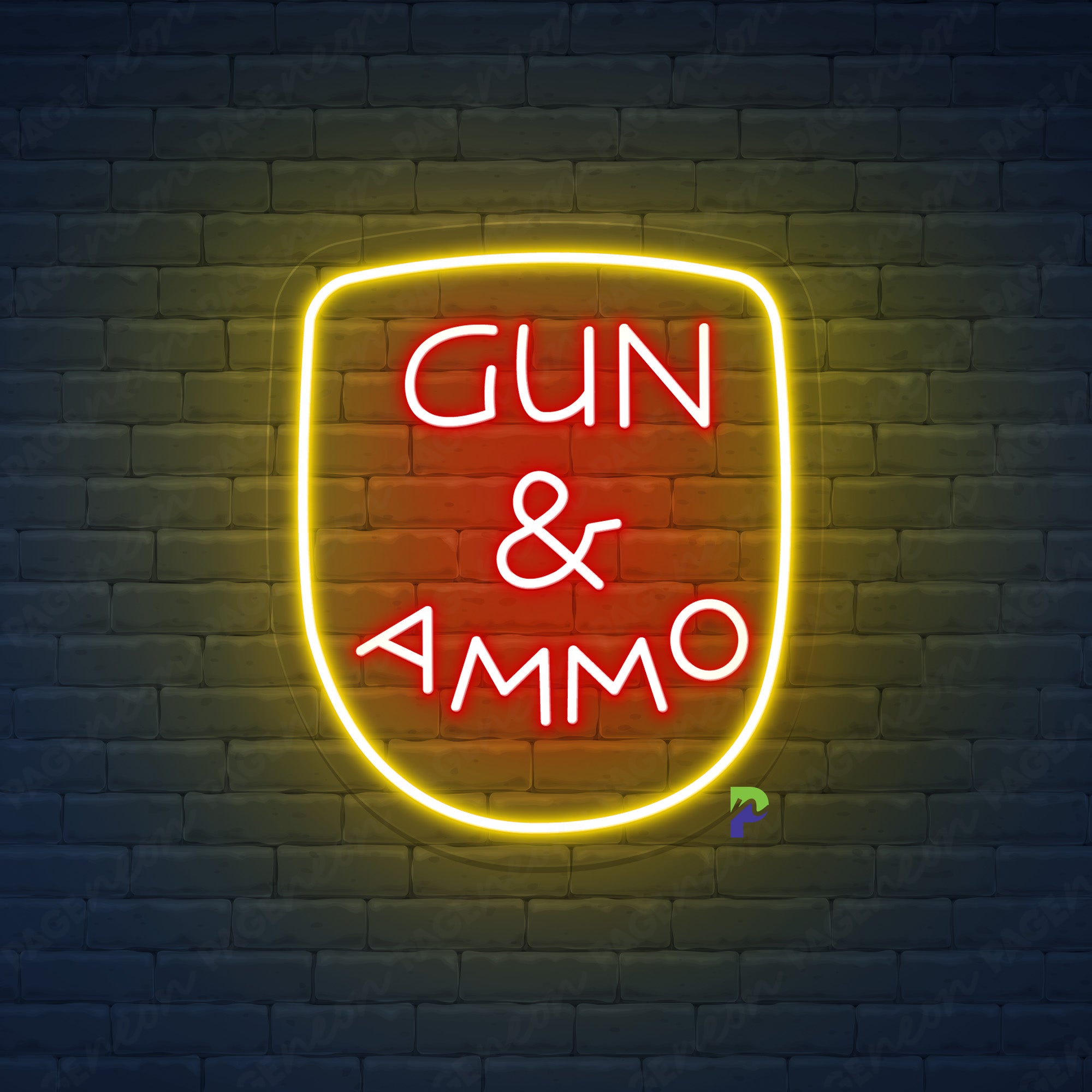 Gun Ammo Neon Signs Business Led Light
