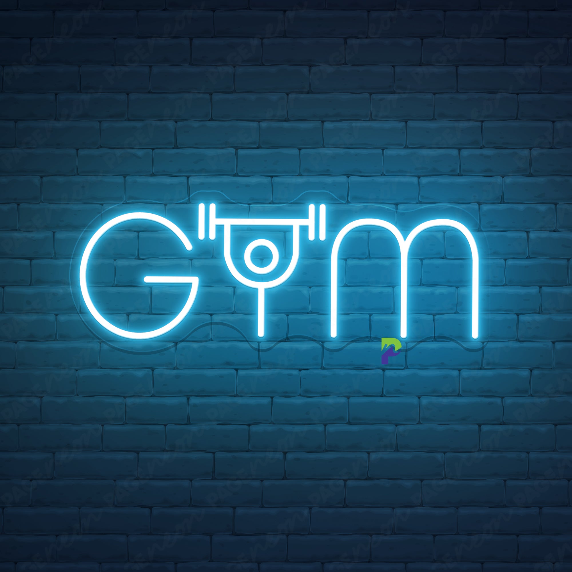 Gym Neon Sign Fitness Big Led Light